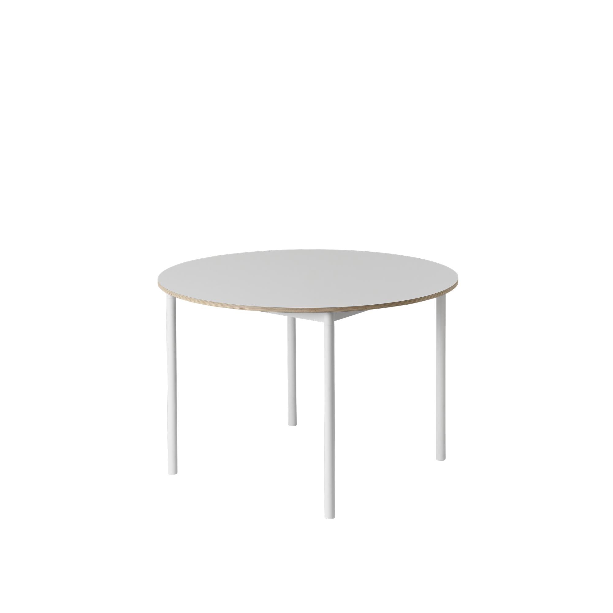Muuto Table de base ronde, blanc