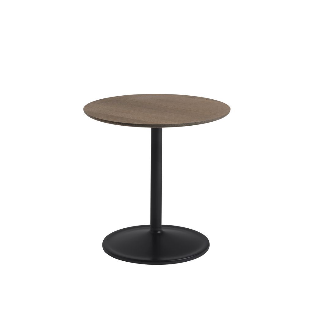 Muuto Soft Side Table øx H 48x48 Cm, Solid Oak/Black