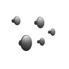 Muuto Dots Hook -settet med 5 metall, svart