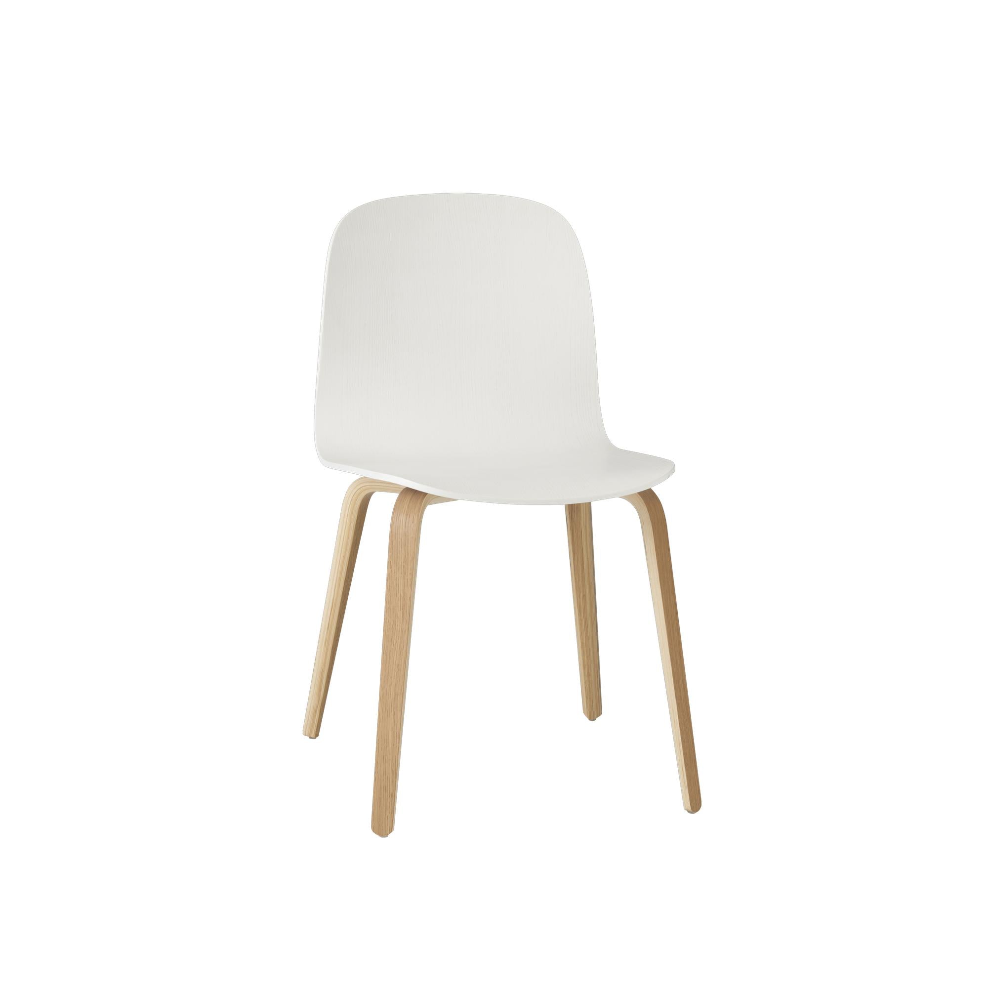 Muuto Visu chaise Base en bois, blanc / chêne