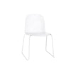 Muuto Visu stoel sleeënbasis, houten stoel, wit