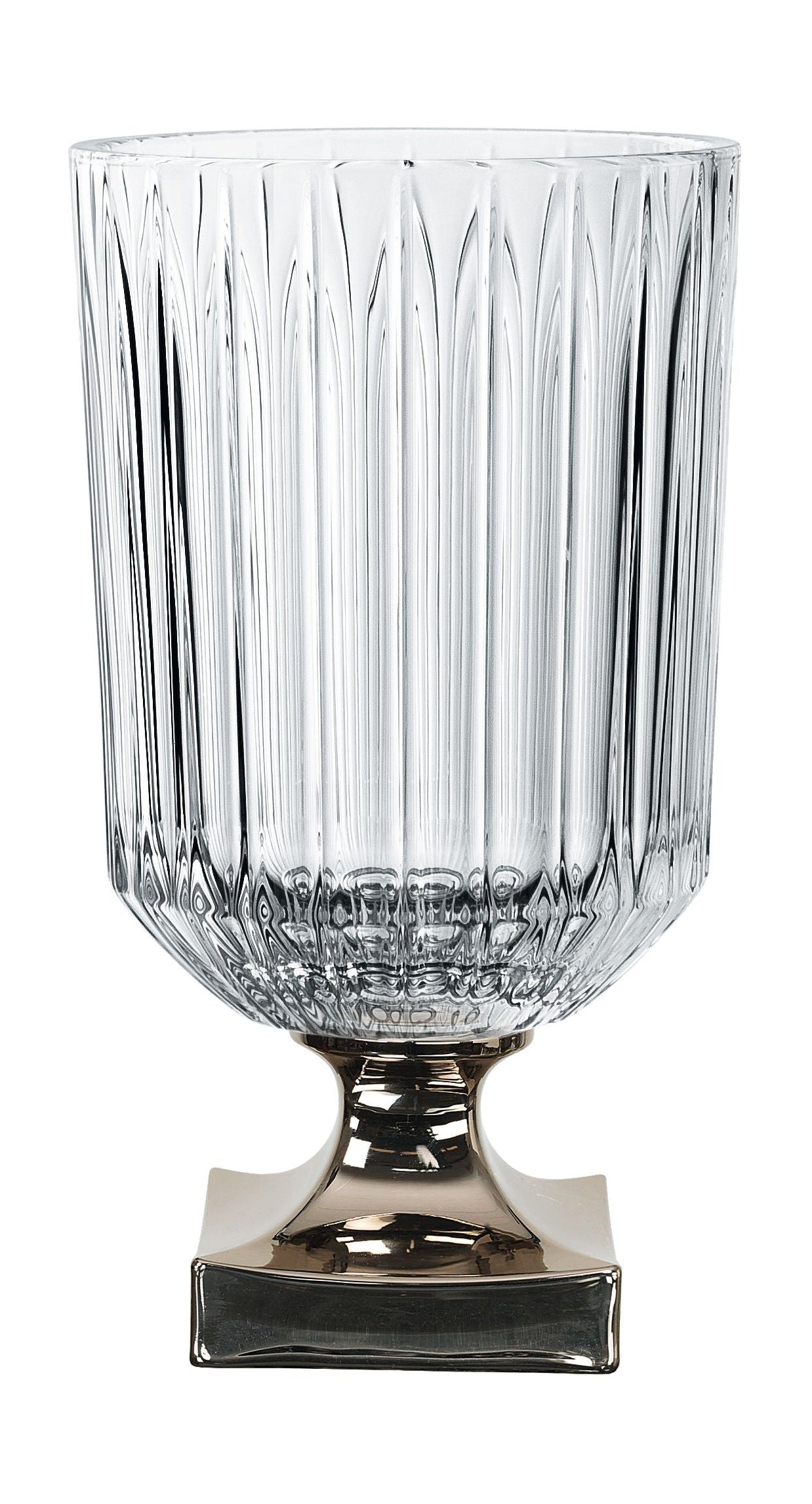 Nachtmann Vase Minerva à pied enduit en platine, 32 cm