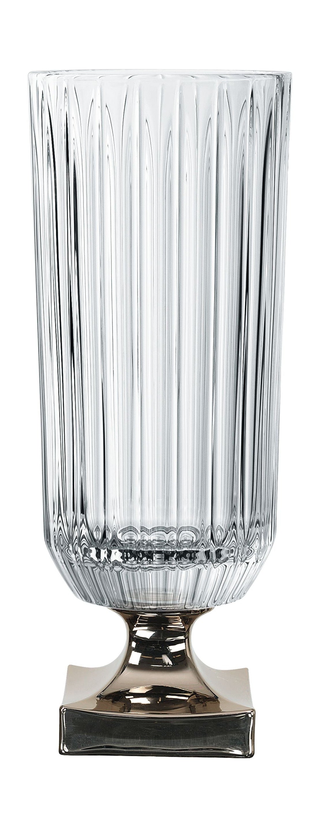 Nachtmann Minerva Vase On Foot Platinum Coated, 40 Cm