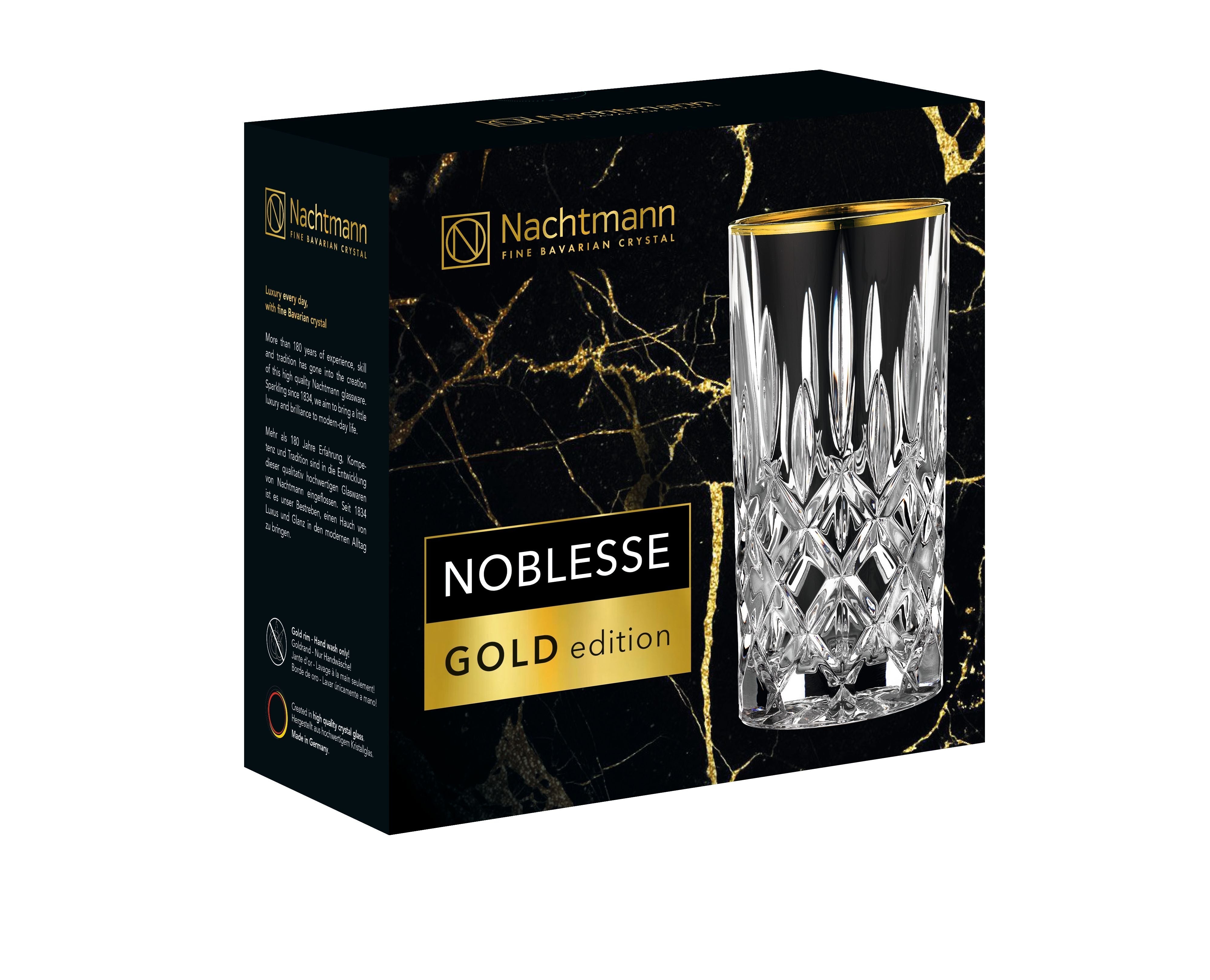 Nachtmann Noblesse Gold Long Drink Glass 375 Ml, Set Of 2