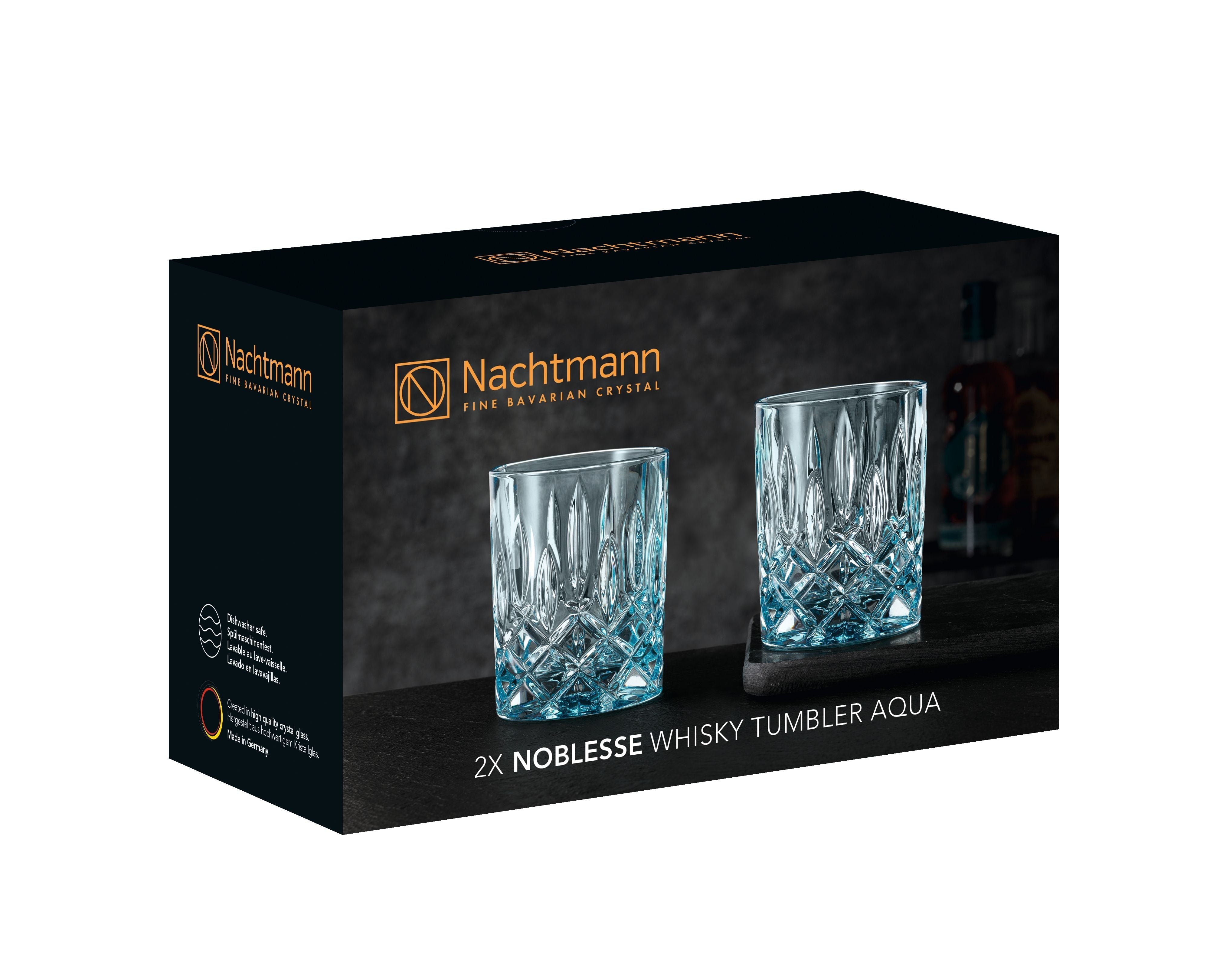 Nachtmann Noblesse Whisky Glass Aqua 295 ml, sett med 2