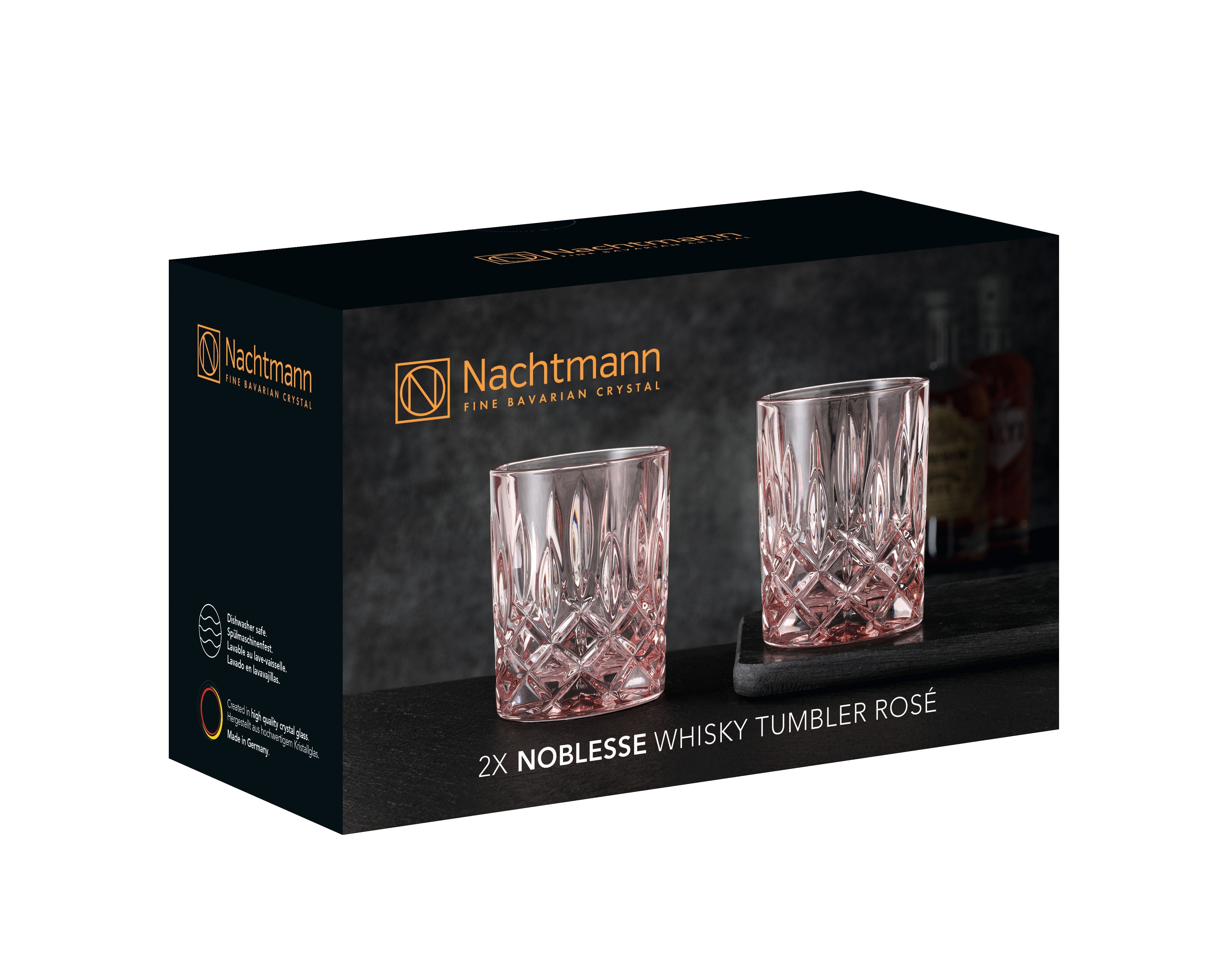 Nachtmann Noblesse whisky glas rosé 295 ml, sæt med 2