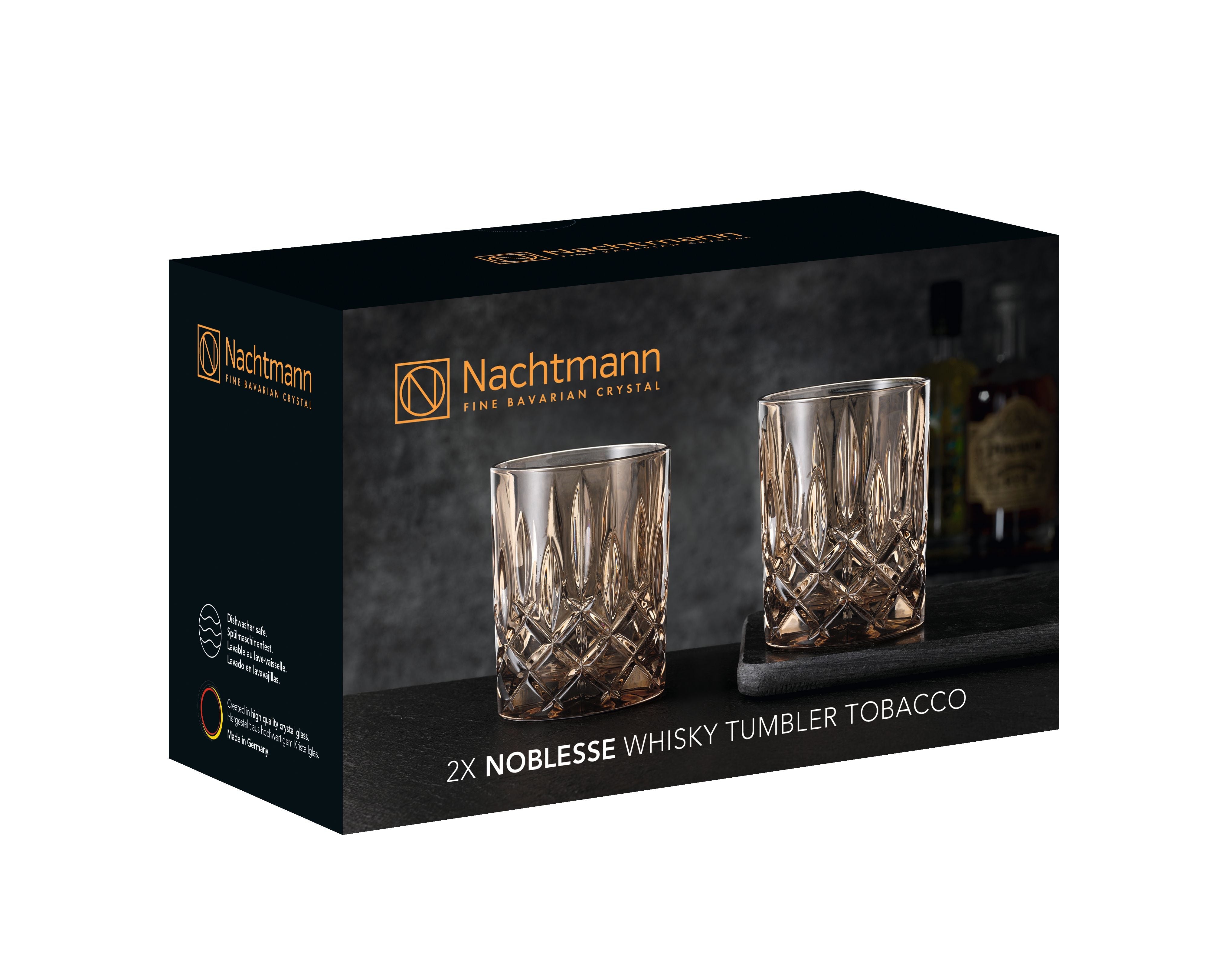 Nachtmann Nobelse whiskyglas tabak 295 ml, set van 2