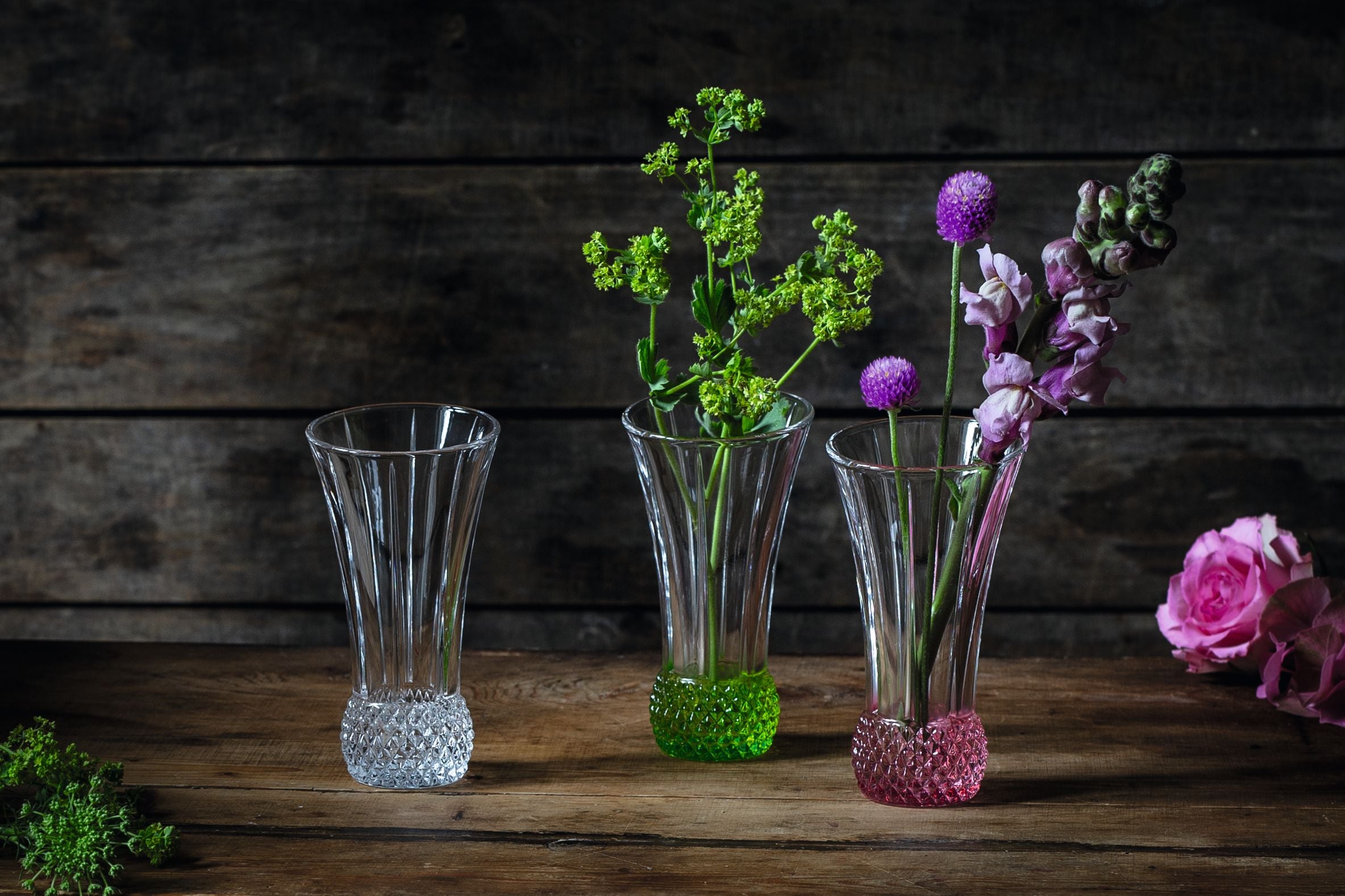 Nachtmann Spring Table Vases, Set Of 3