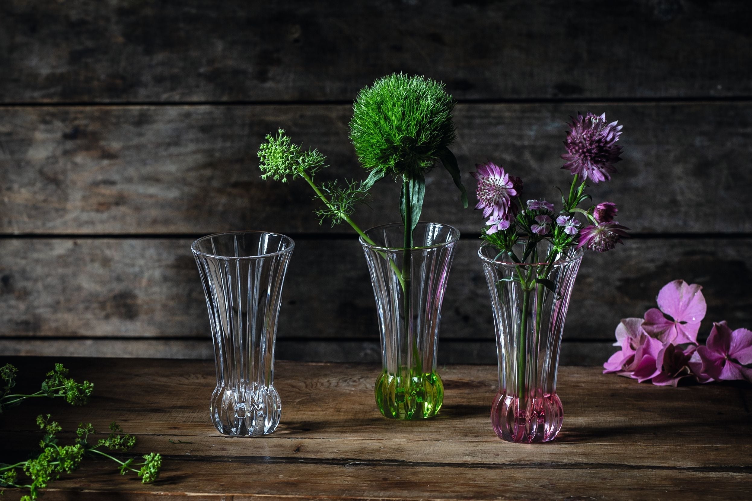 Nachtmann Spring Table Vases, Set Of 3