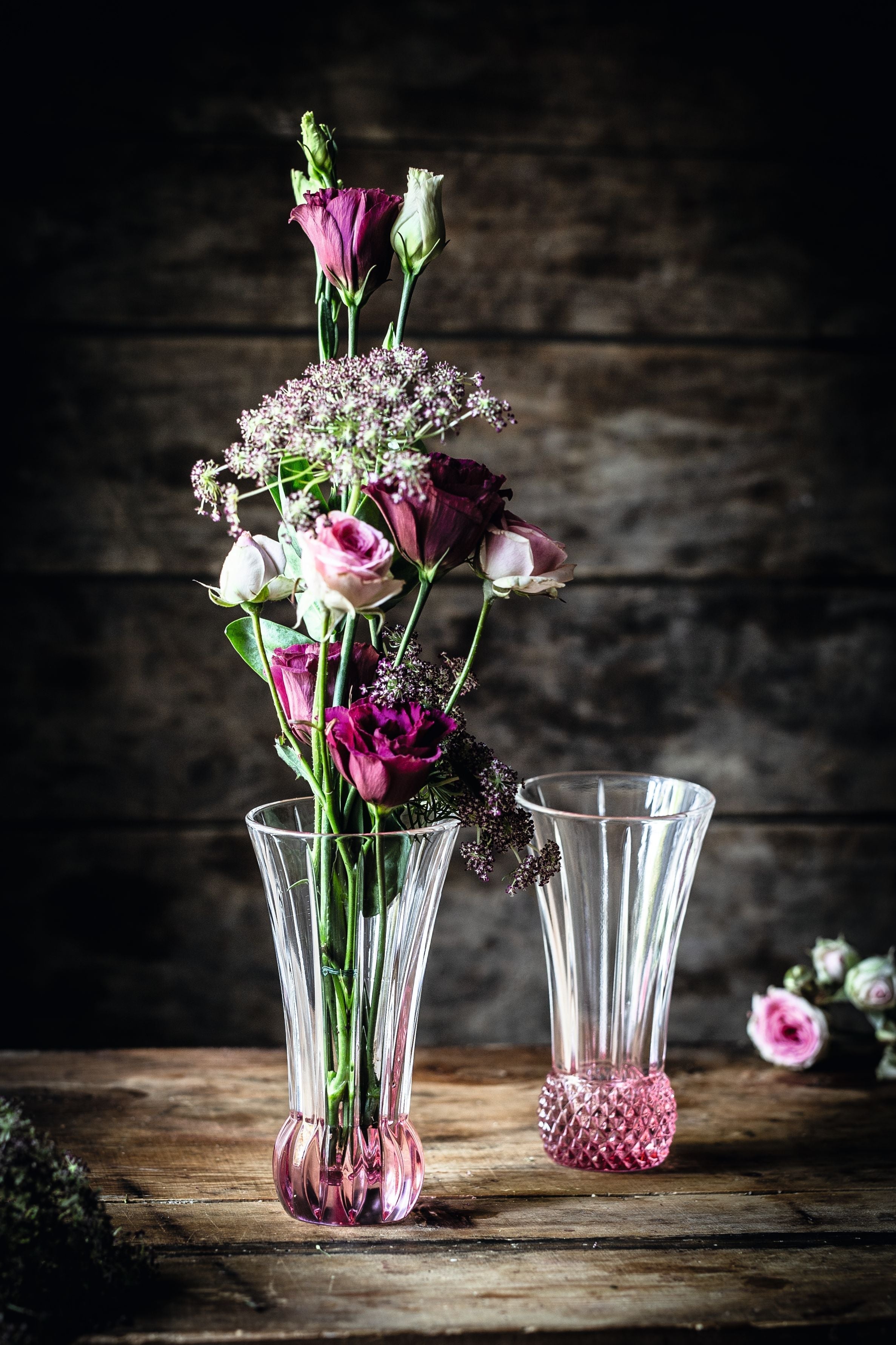 Nachtmann Vases de table de printemps Rosè, ensemble de 2