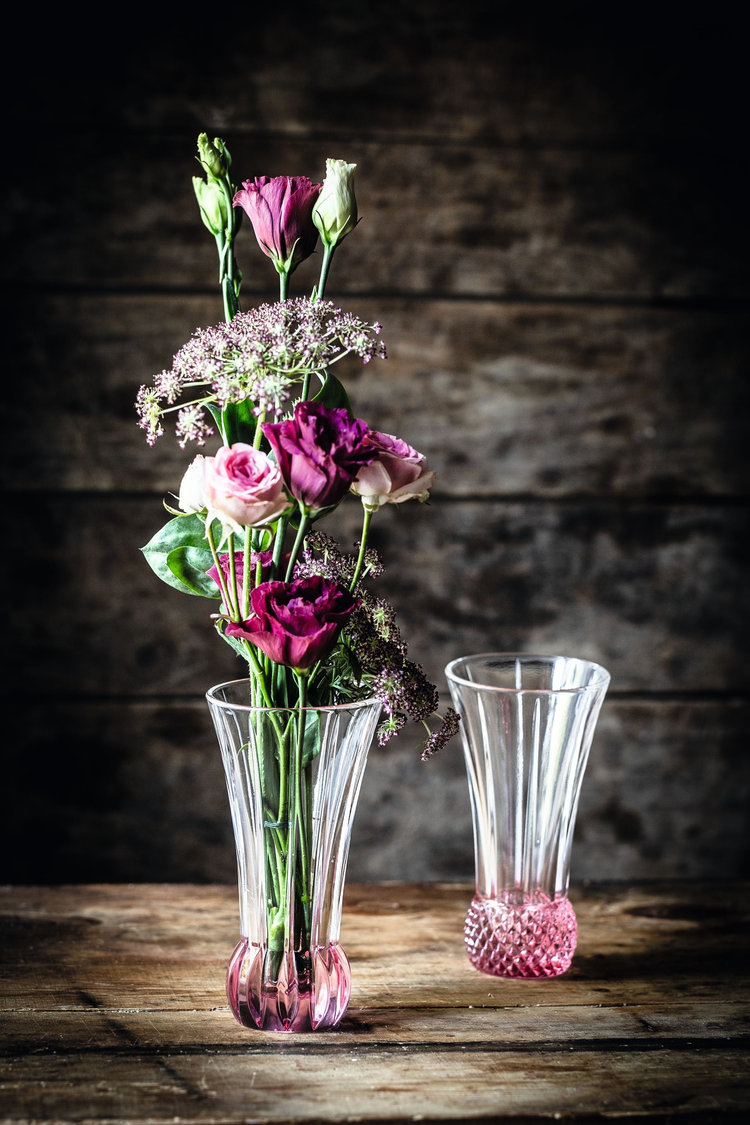 Nachtmann Spring Table Vases Rosè, sett med 2