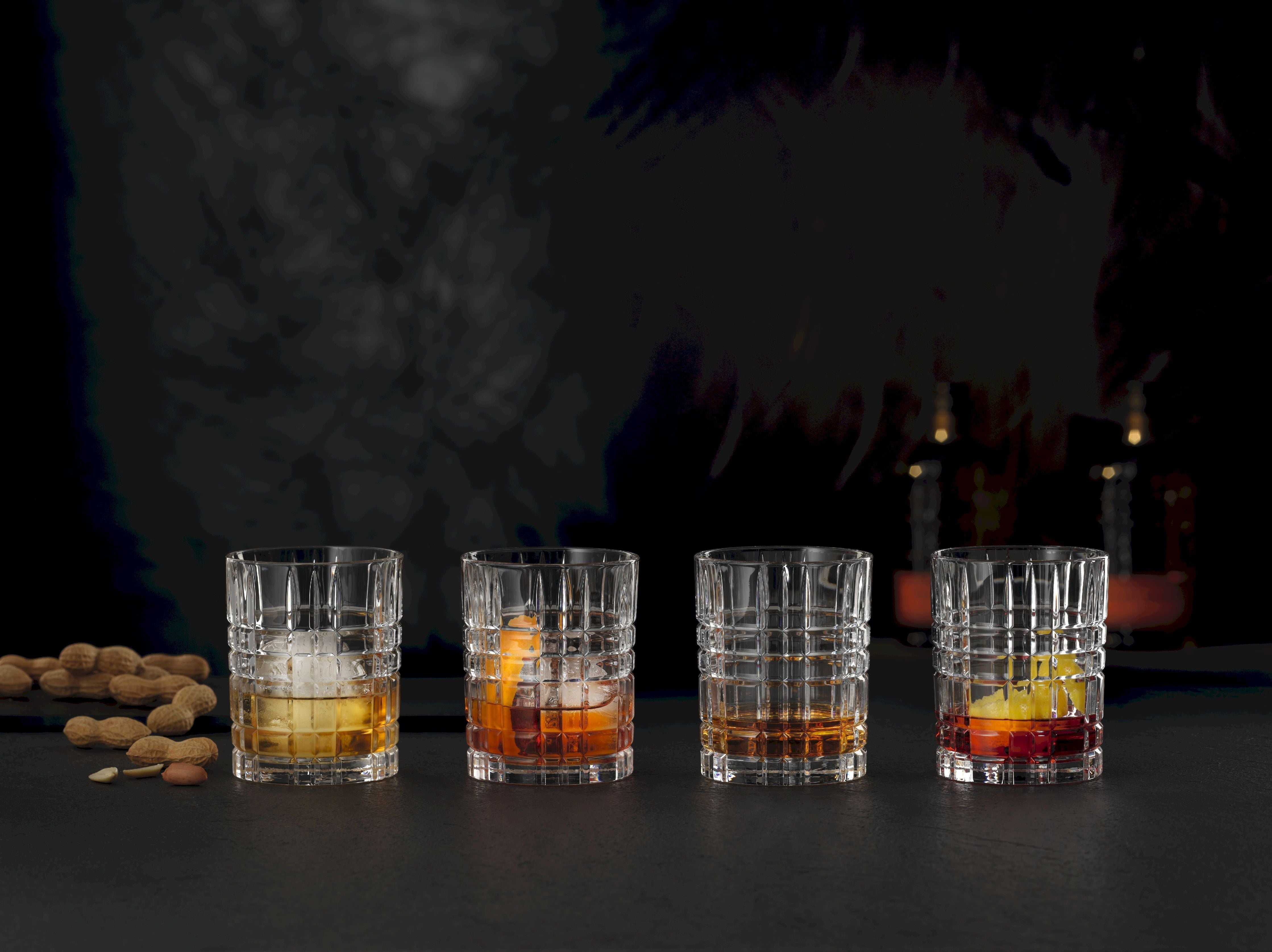 Nachtmann Vierkante whiskyglas 345 ml, set van 4