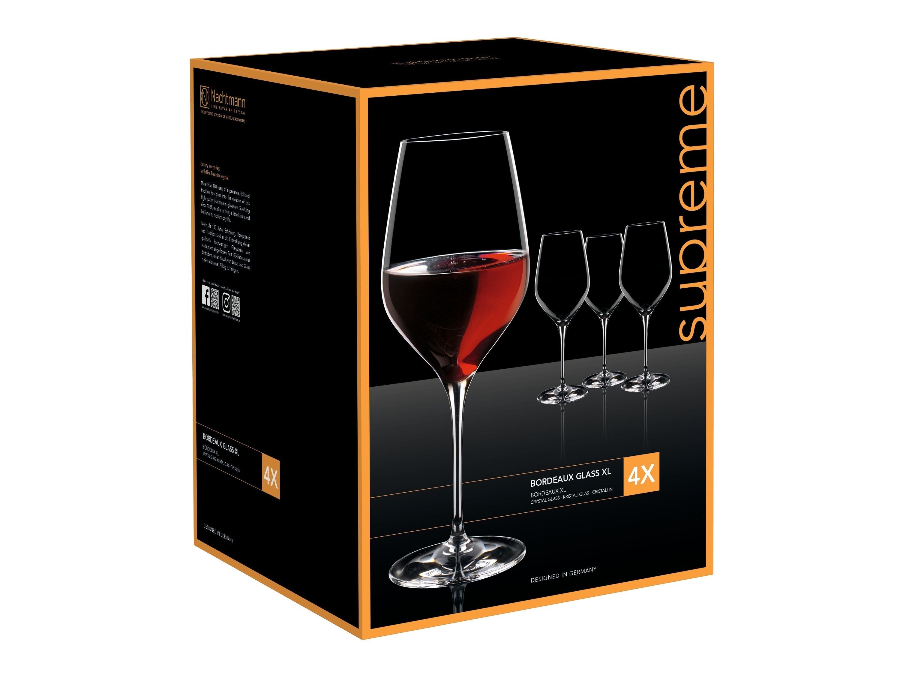 Nachtmann Supreme Bordeaux Xl Red Wine Glasses 810 Ml, Set Of 4