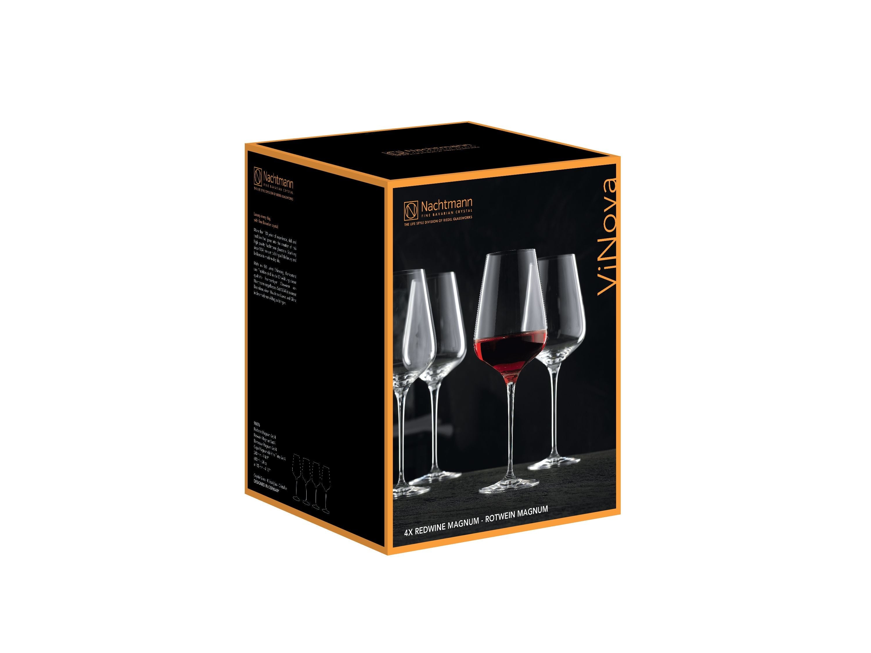 Nachtmann VI Nova Bordeaux Glass 680 ml, sett med 4