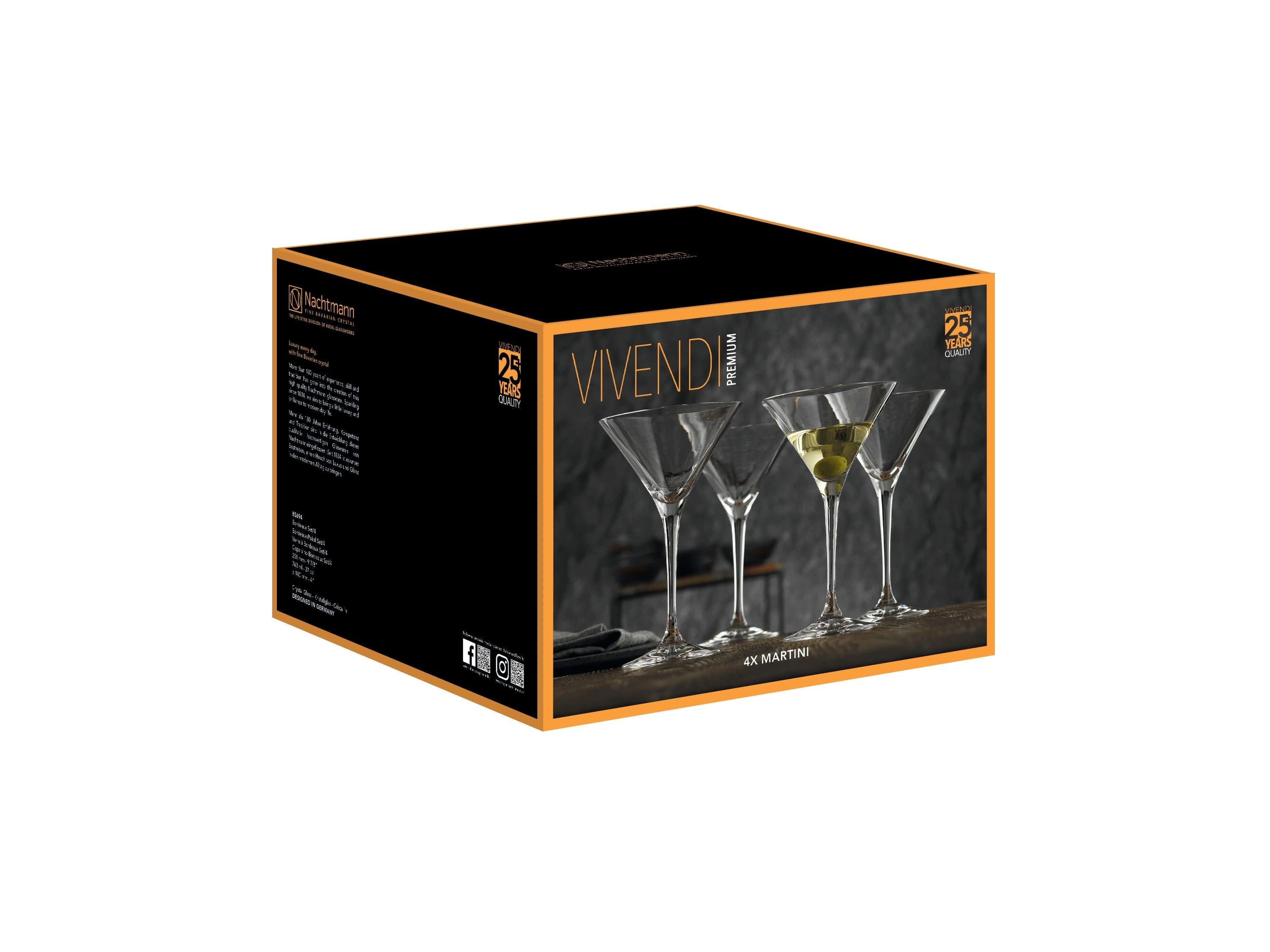 Nachtmann Vivendi Premium Martiniglas 195 ml, 4er-Set
