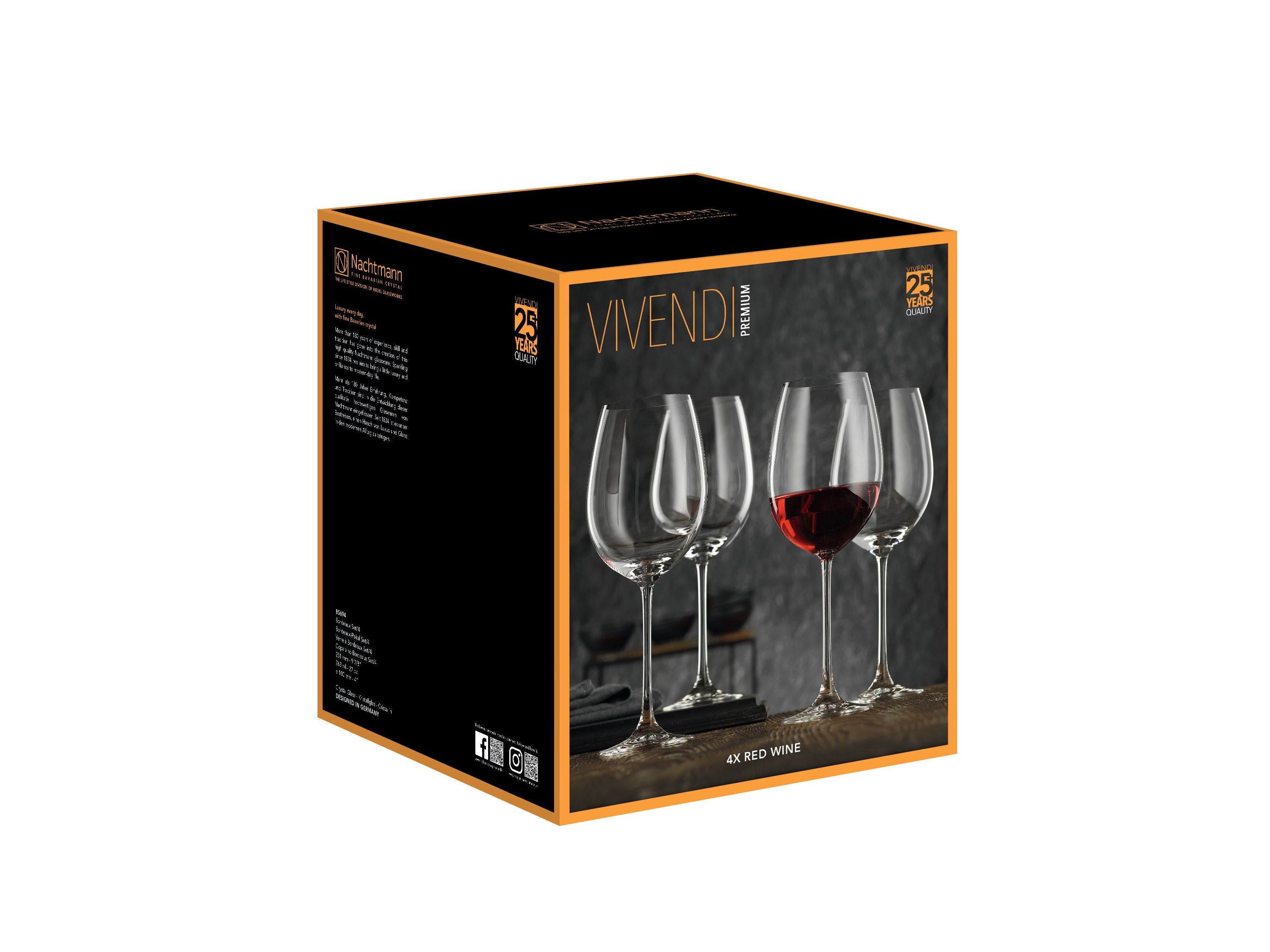 Nachtmann Vivendi Premium Red Wine Red Wine Glass 727 ml, set van 4