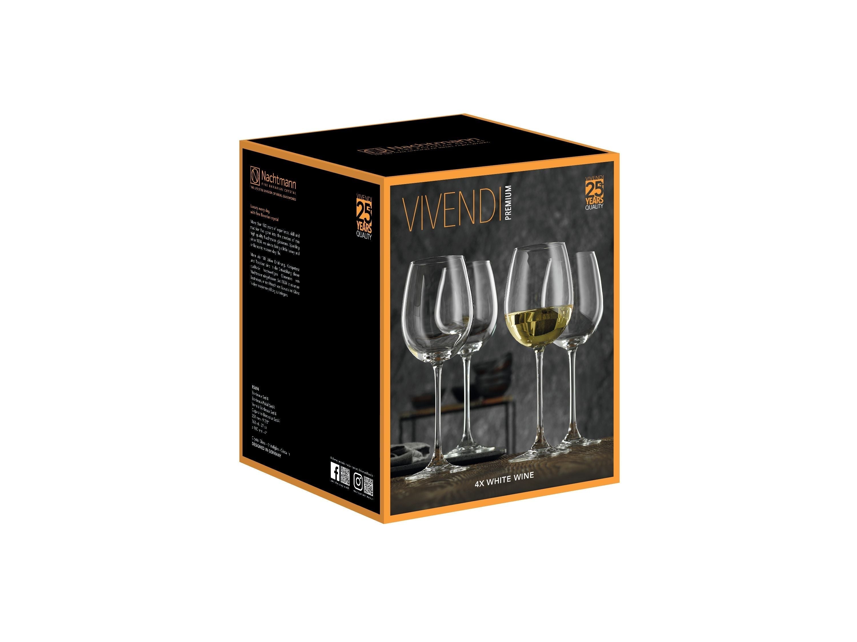 Nachtmann Vivendi Premium-Weißweinglas 474 ml, 4er-Set