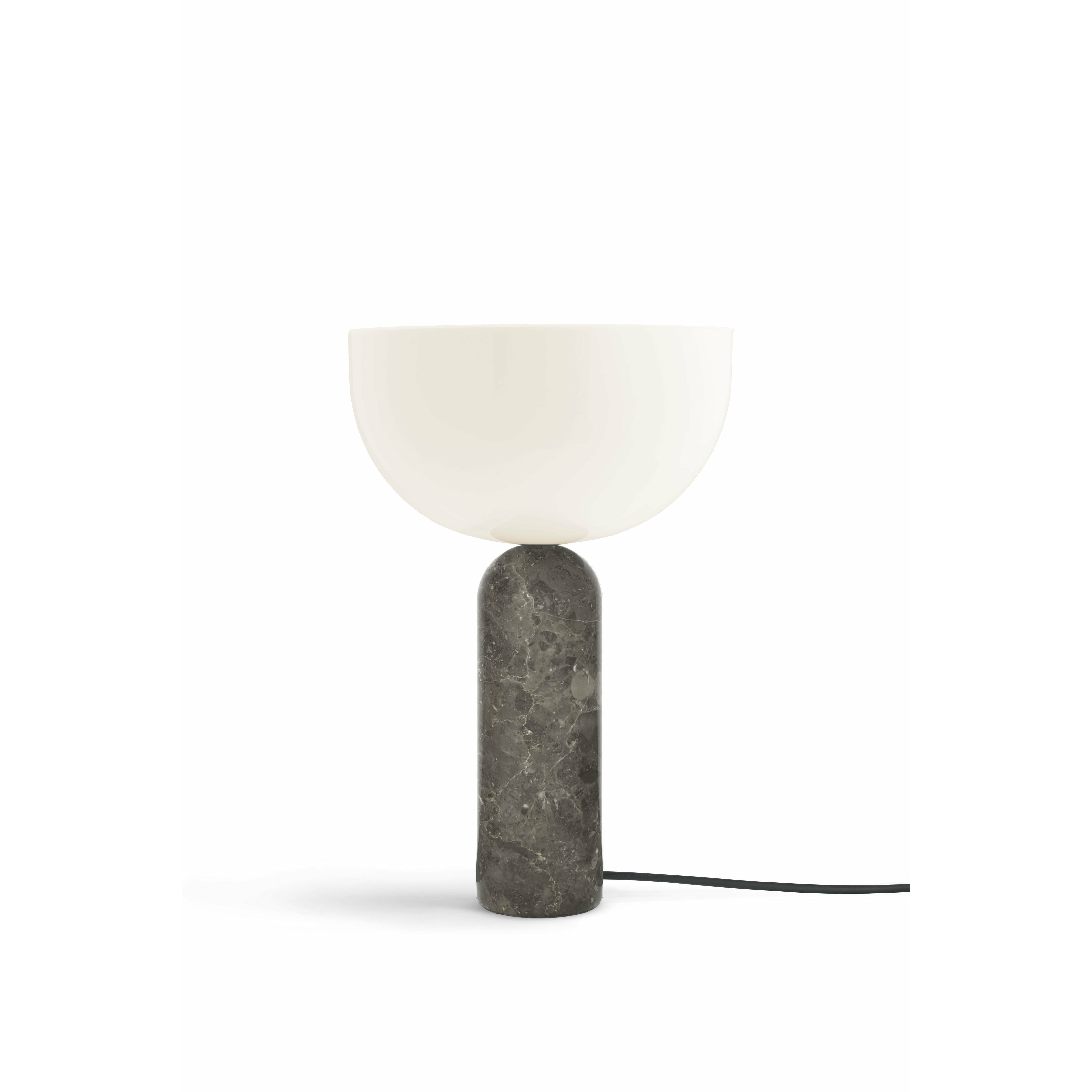 New Works Lampe de table kizu gris du marais marbre, grand