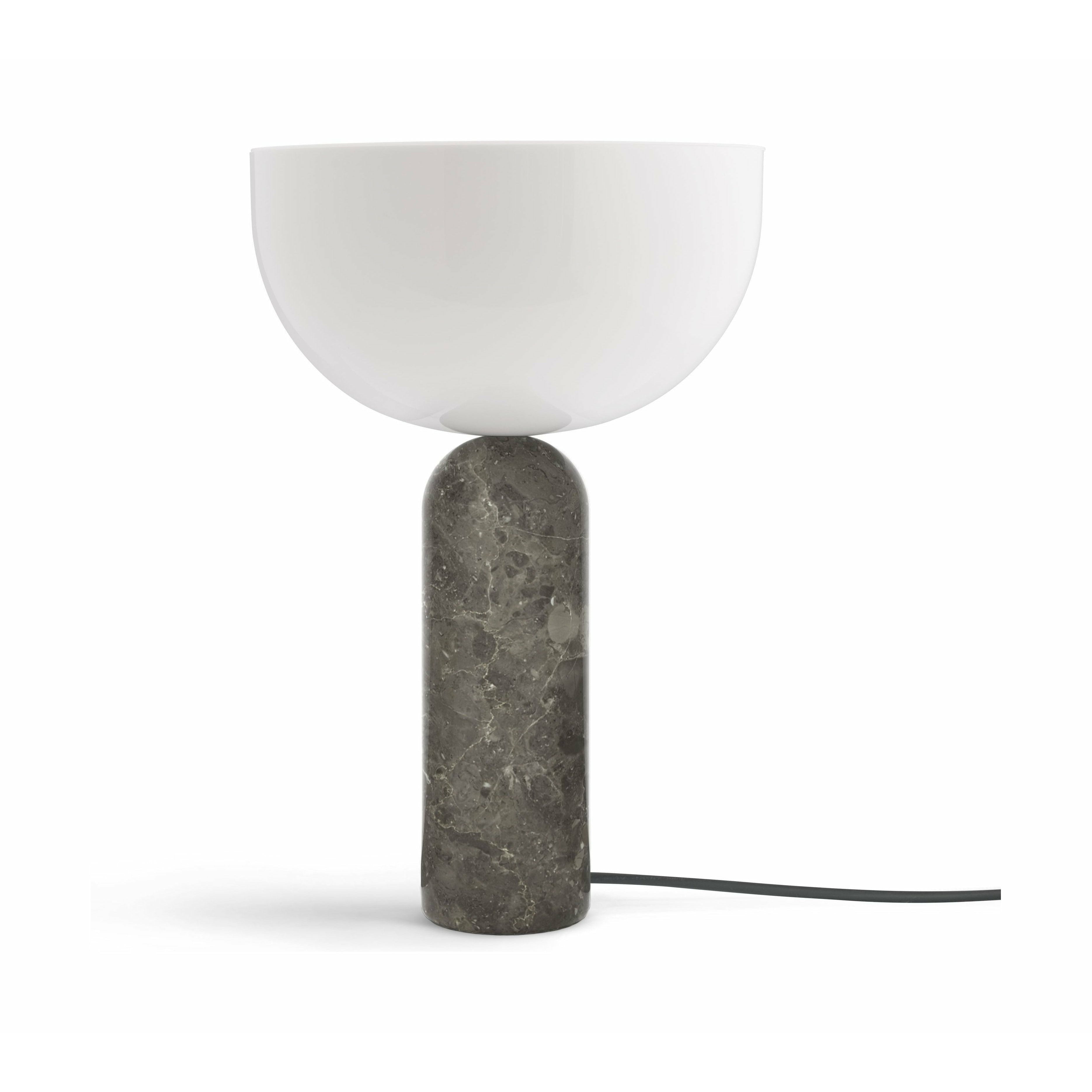 New Works Lampe de table kizu gris du marais marbre, grand