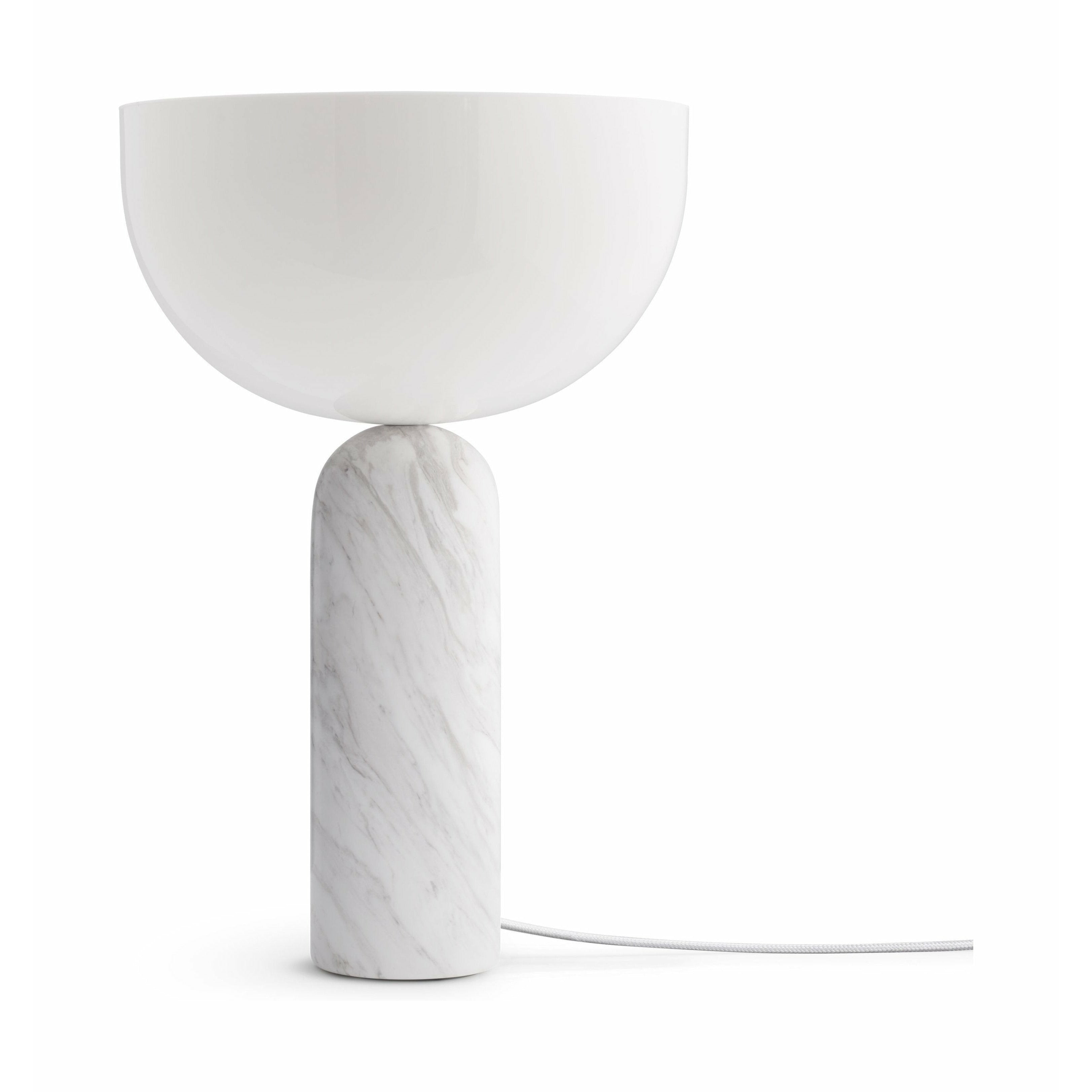 New Works Kizu tafellamp White Carrara marmer, groot