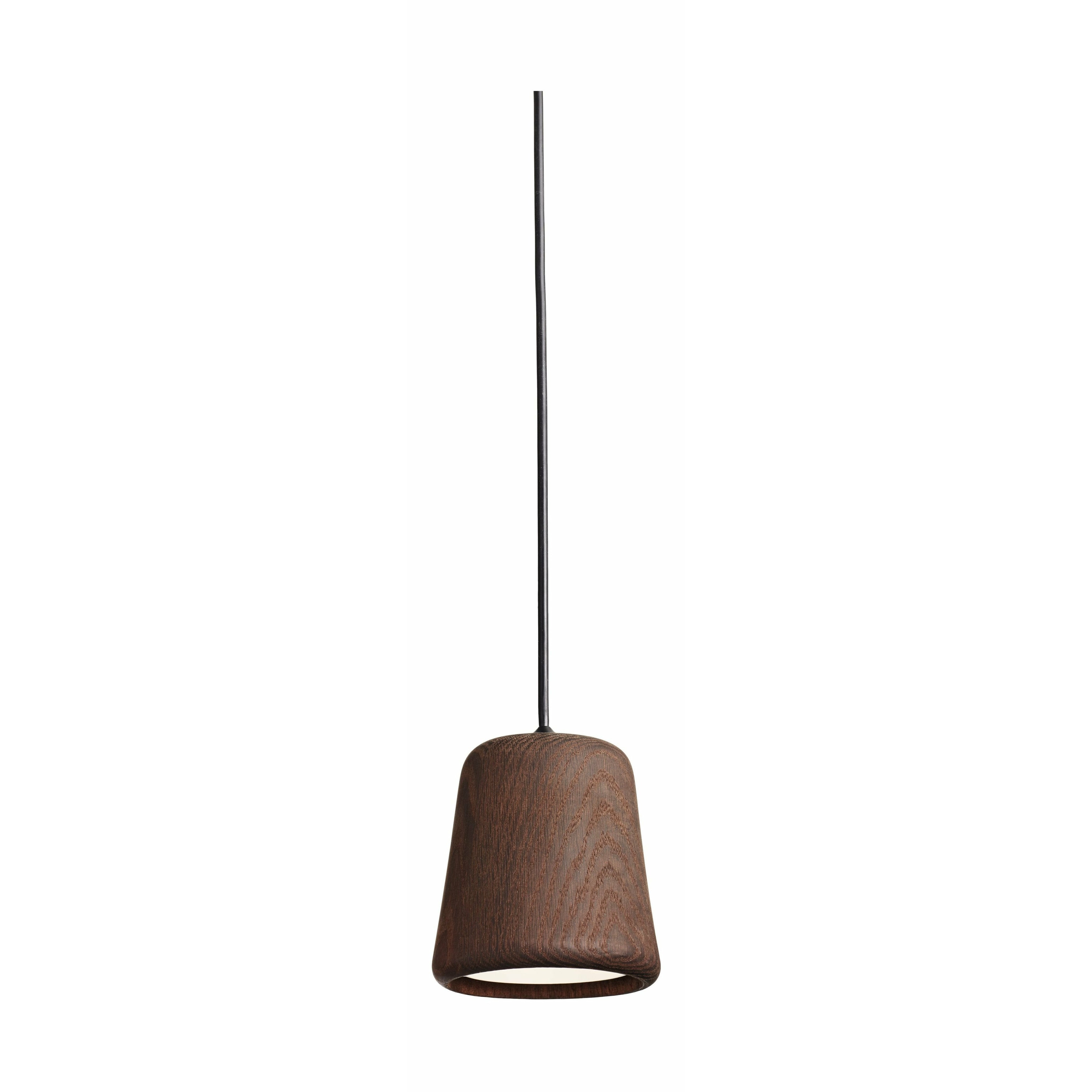 New Works Material Pendant, Smoked Oak/Black Fitting