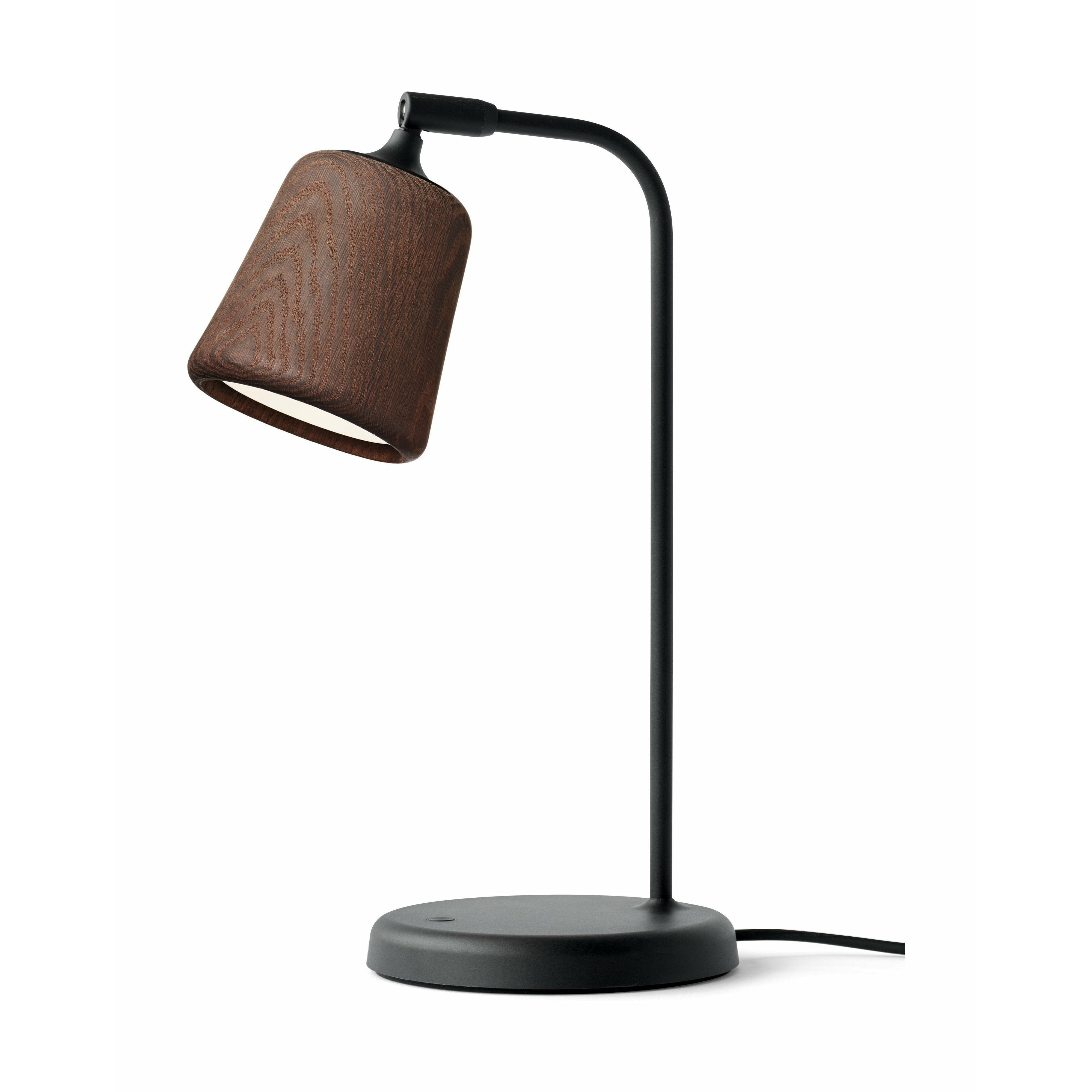 New Works Material Table Lamp, Smoked Oak