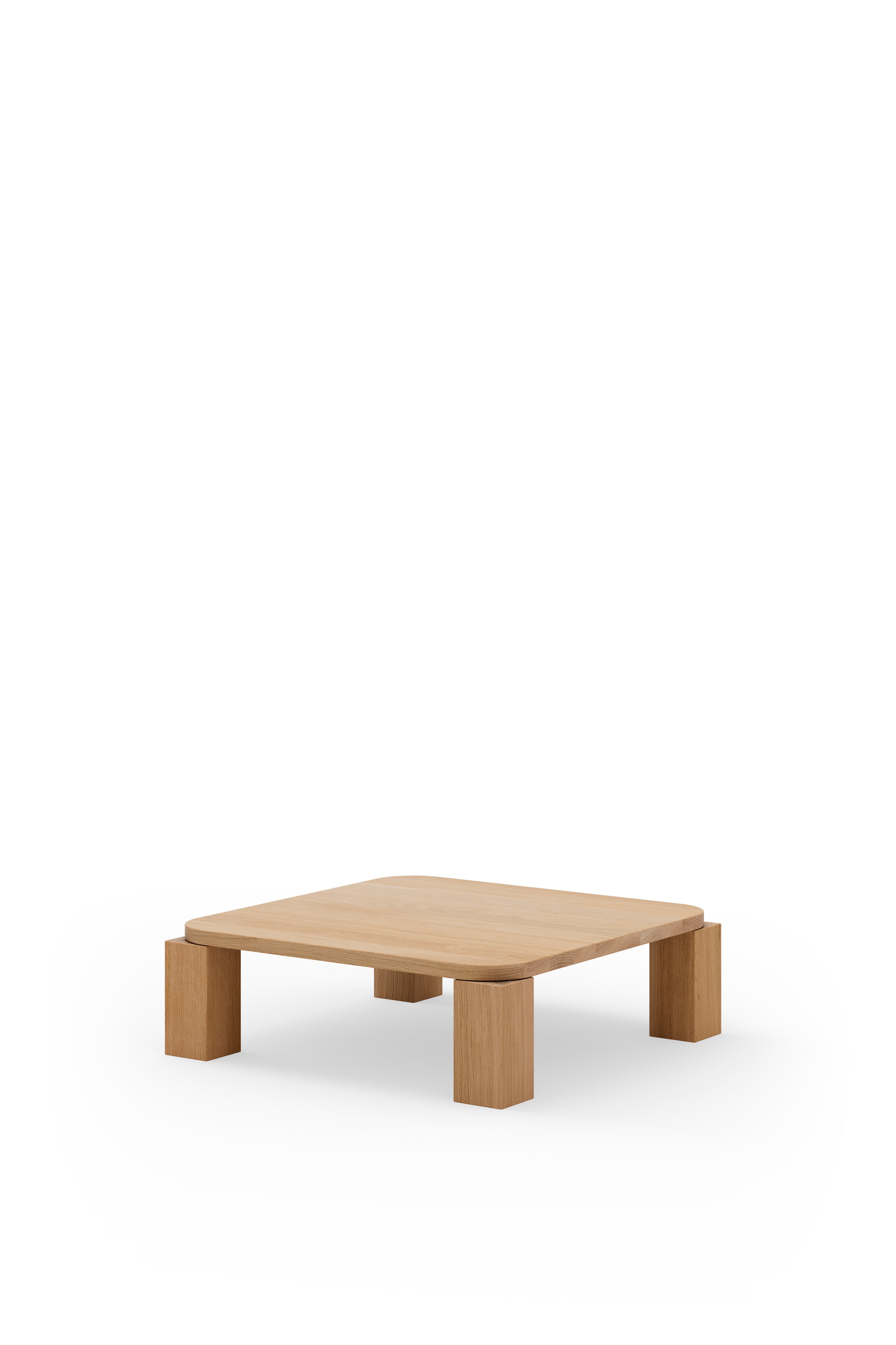 新作品Atlas咖啡桌自然橡木，60x60厘米