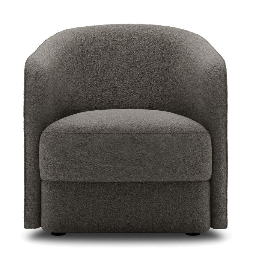 新作品Covent Lounge椅子狭窄，深色灰褐色