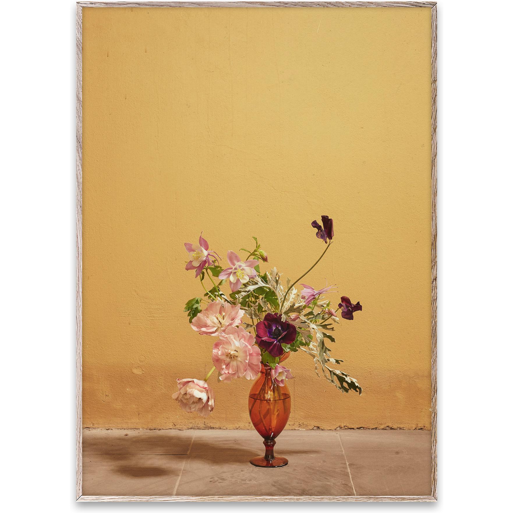 Pappírssamkeppni Blomst 02 veggspjald 50x70 cm, Ochra