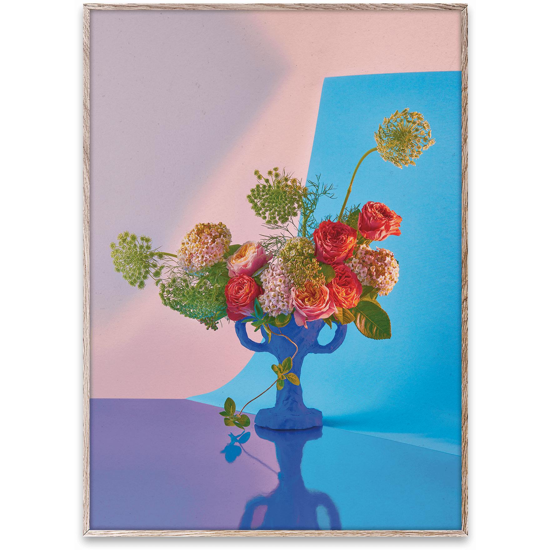 Paper Collective Bloom 02 Poster 50x70 Cm, Cyan