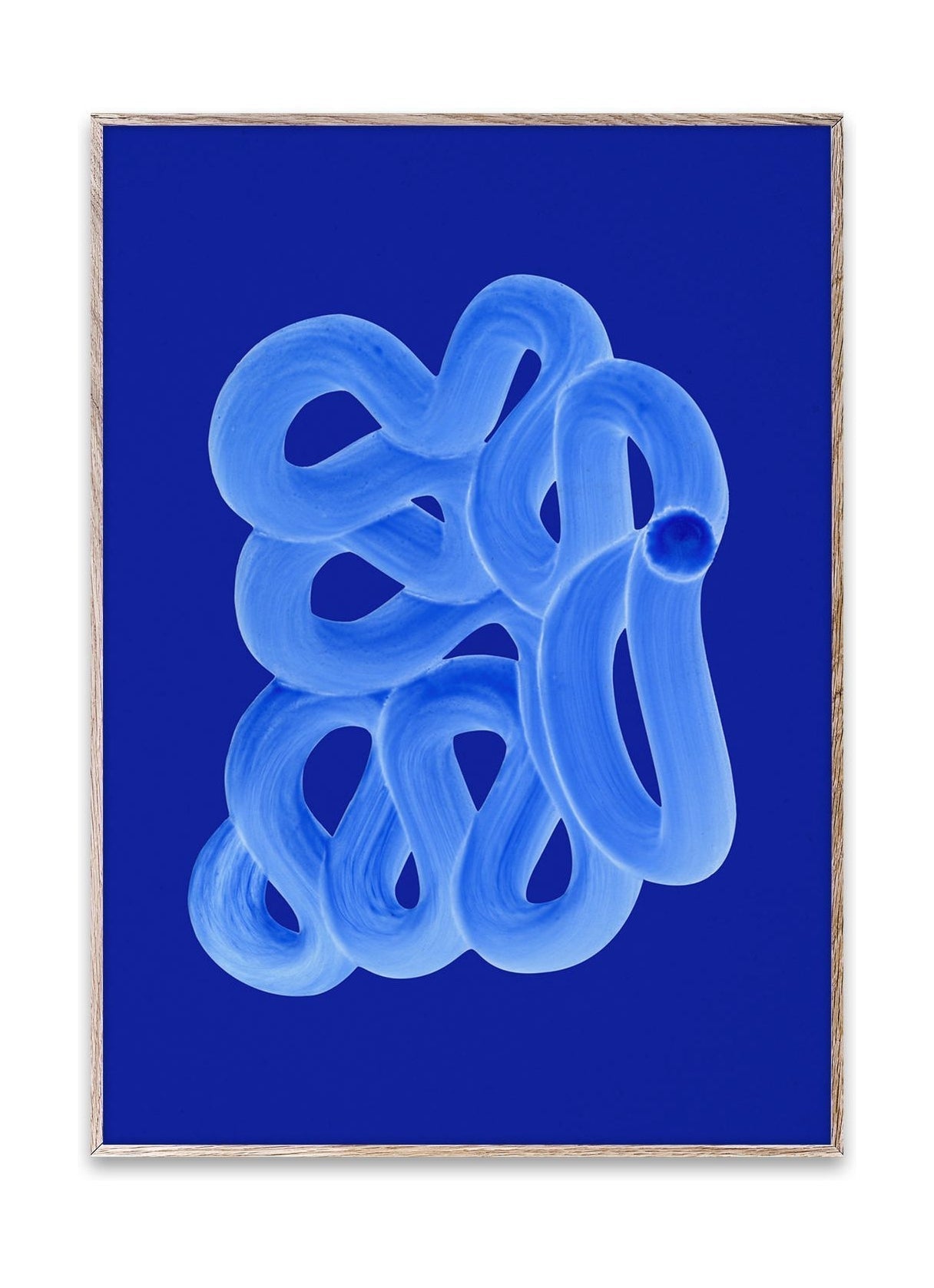 Poster di pennello blu collettivo di carta, 30x40 cm