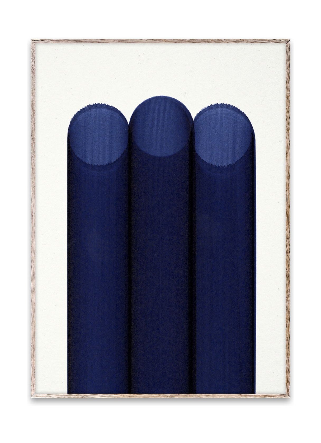 Papiercollectieve blauwe pijpen poster, 30x40 cm