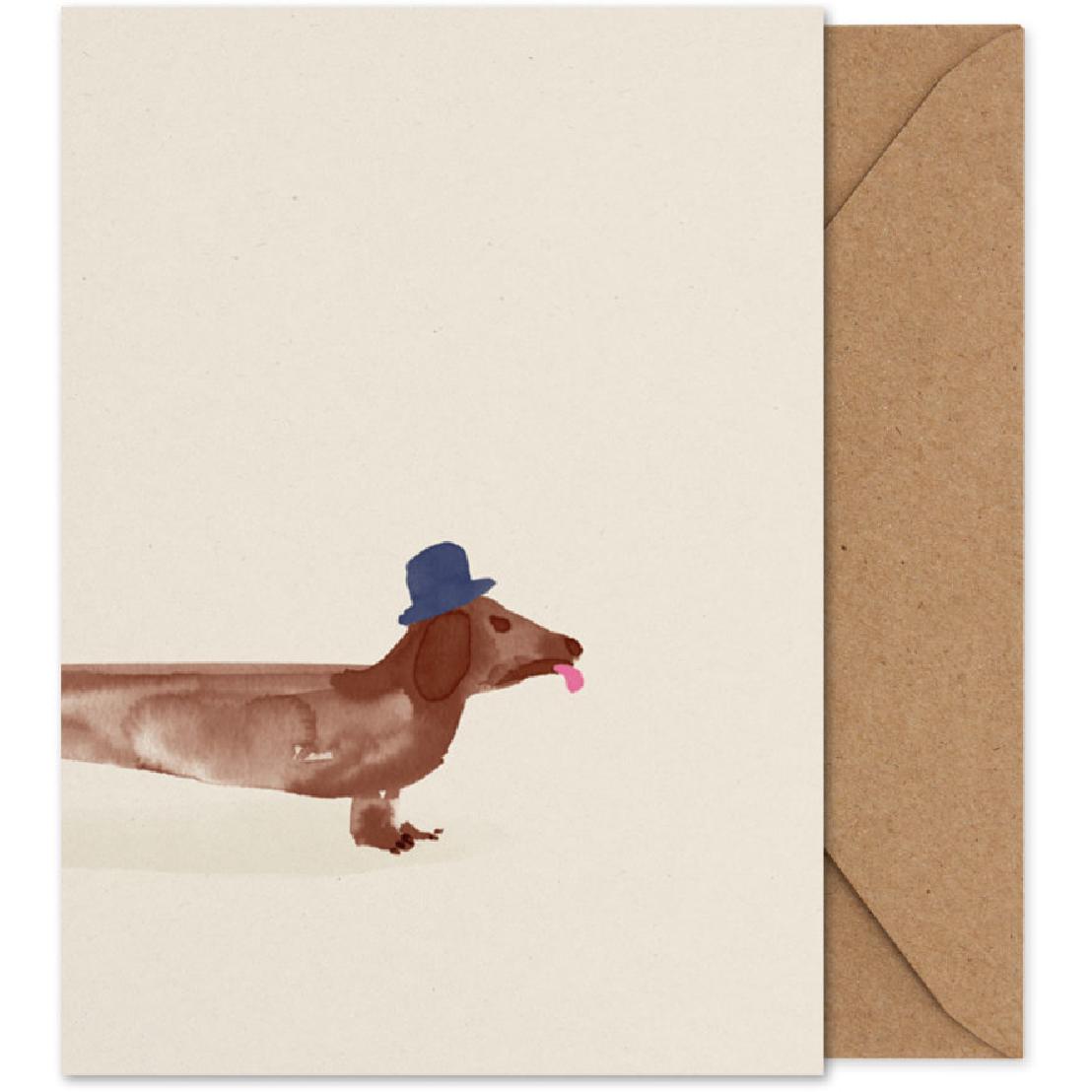 纸集合Doug dachshund折叠卡