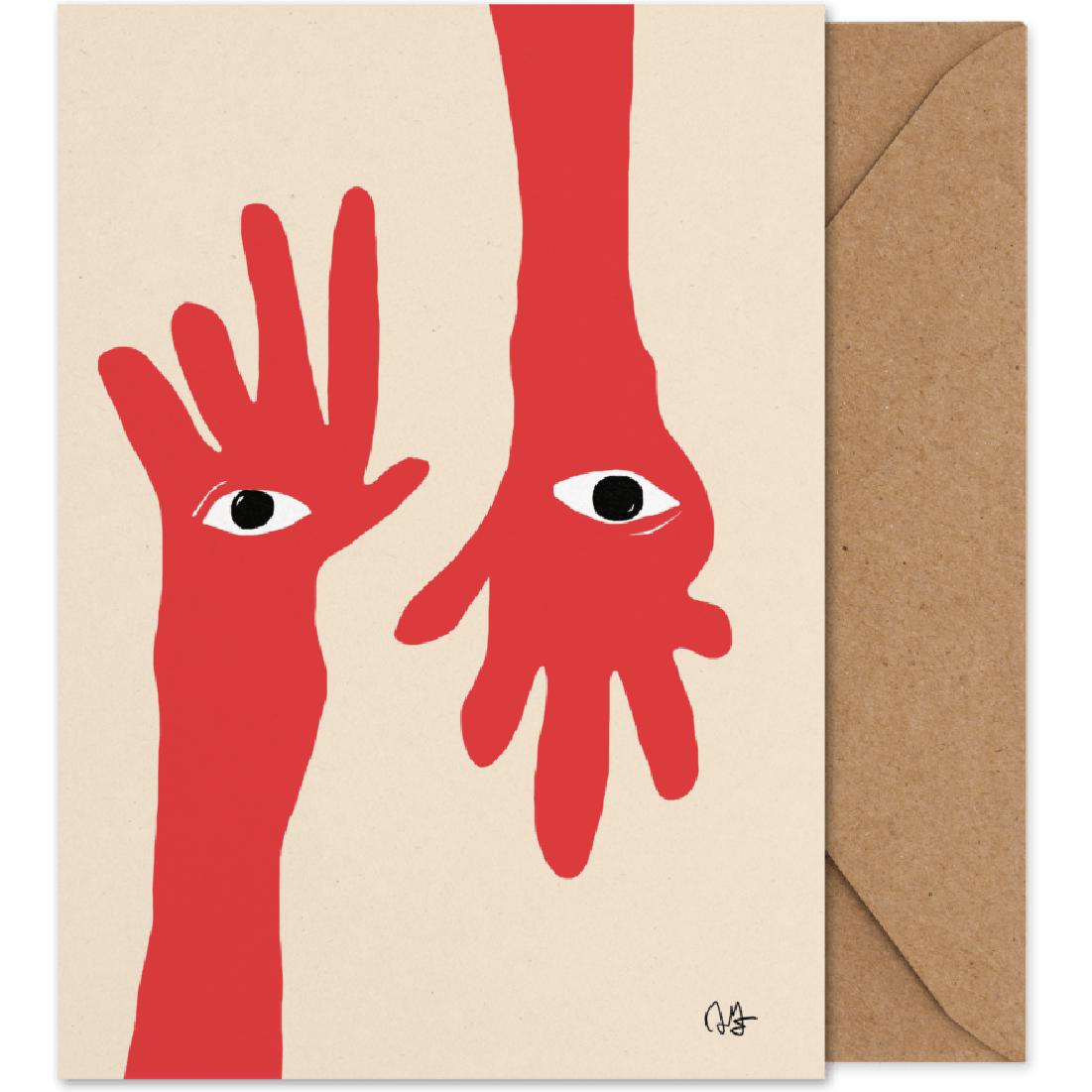 Paper Collective Hamsa Hands Kunstkarte