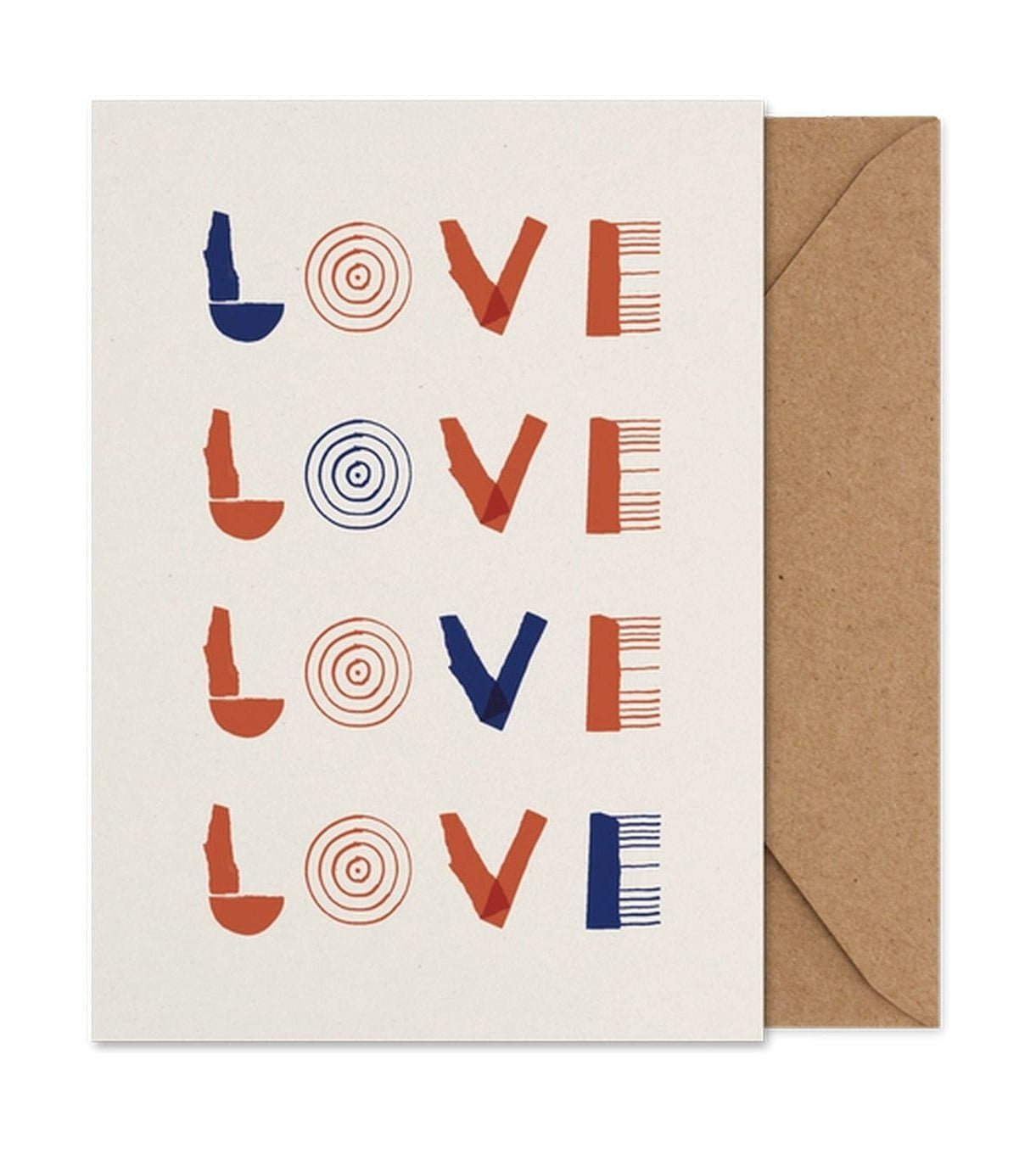 Paper Collective Kærlighed foldet kunstkortplakat, A5