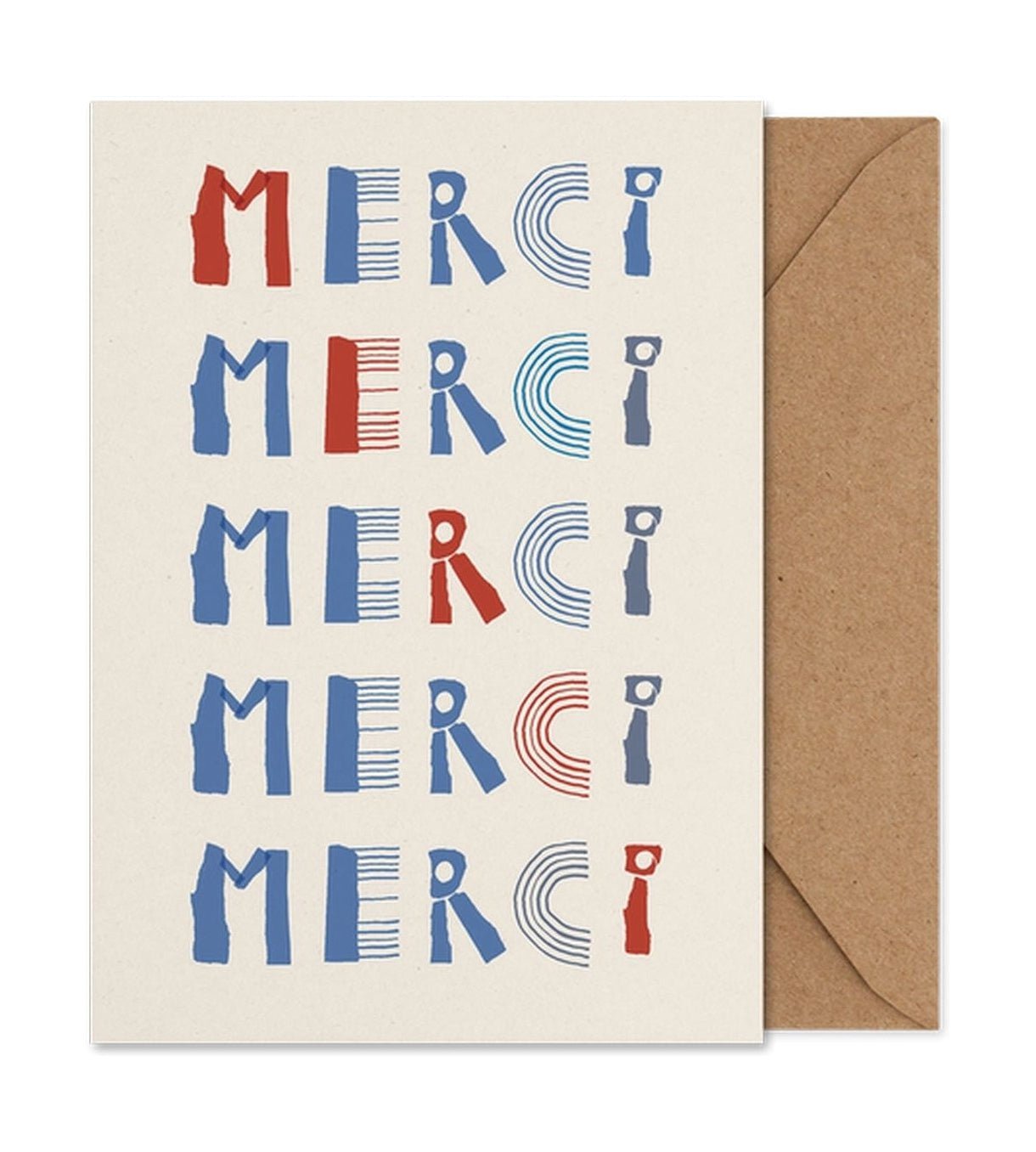 Paper Collective Merci foldet kunstkortplakat, A5