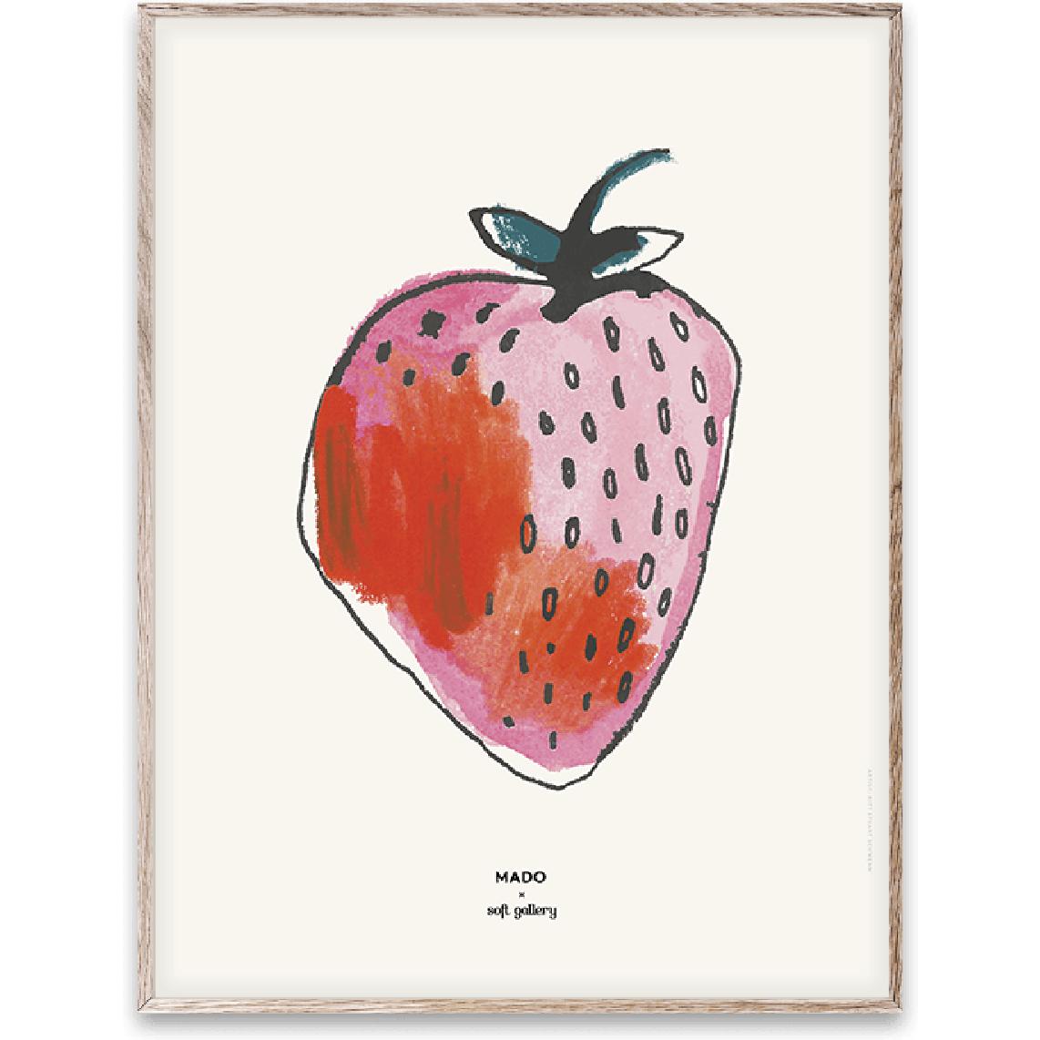 纸集草莓海报，30x40厘米