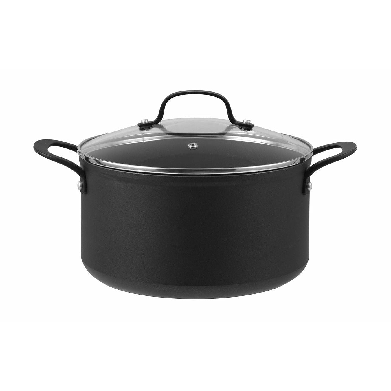 Pillivuyt Gourmet Pot à arc avec couvercle en verre Ø 24 cm, noir
