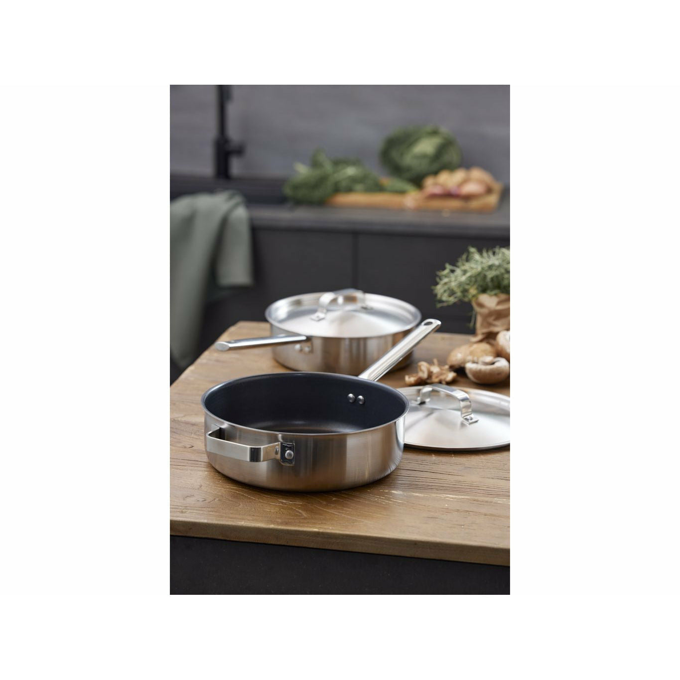 Pillivuyt Gourmet Somme Frying Pan With Lid Stainless Steel/Non Stick ø 26 Cm, Steel