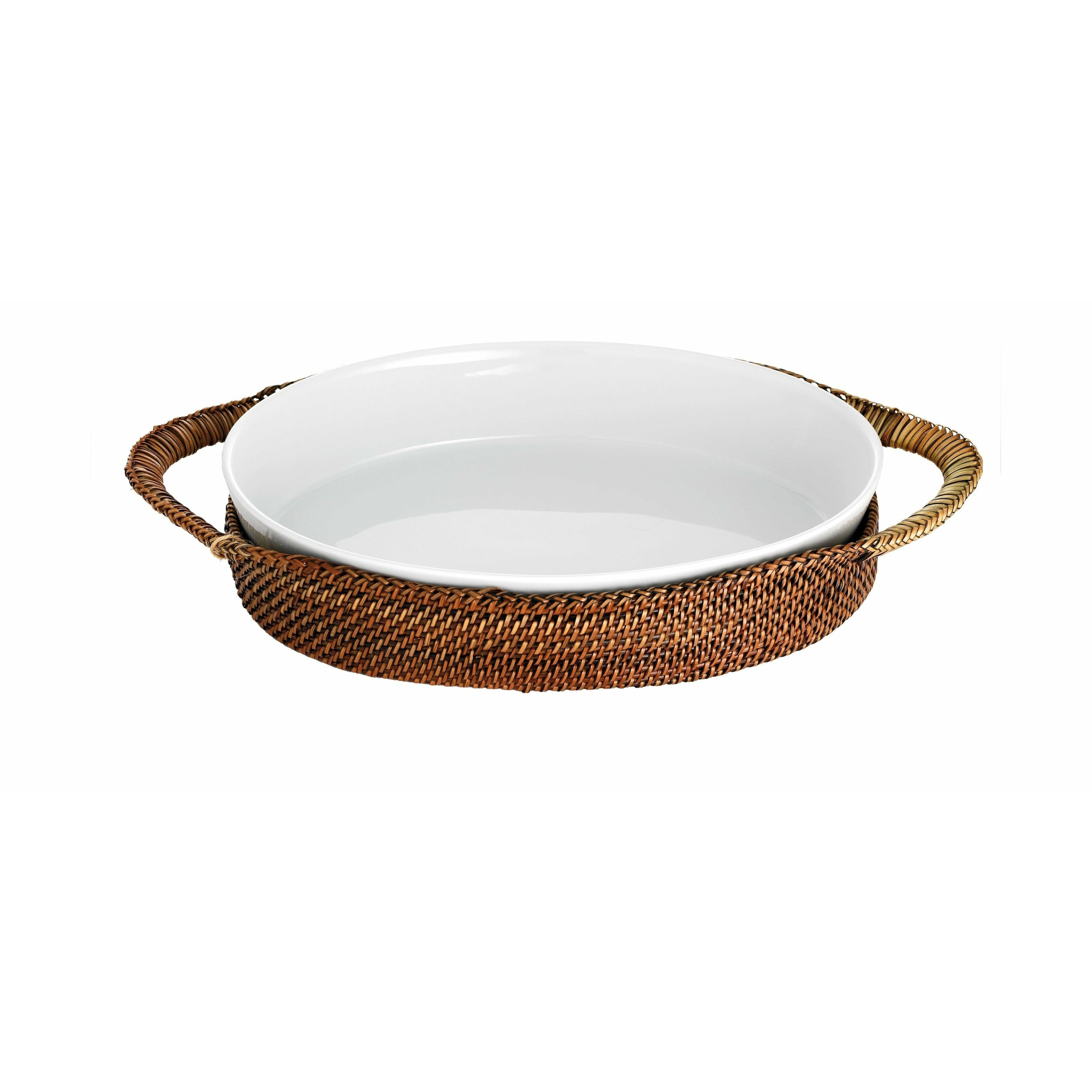 Pillivuyt Basket oval L 26 cm, klar/mørkebrun