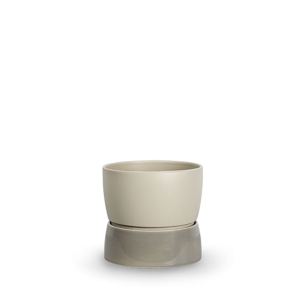 Ro Collection Two Tone Planter, Small, Dune Grey