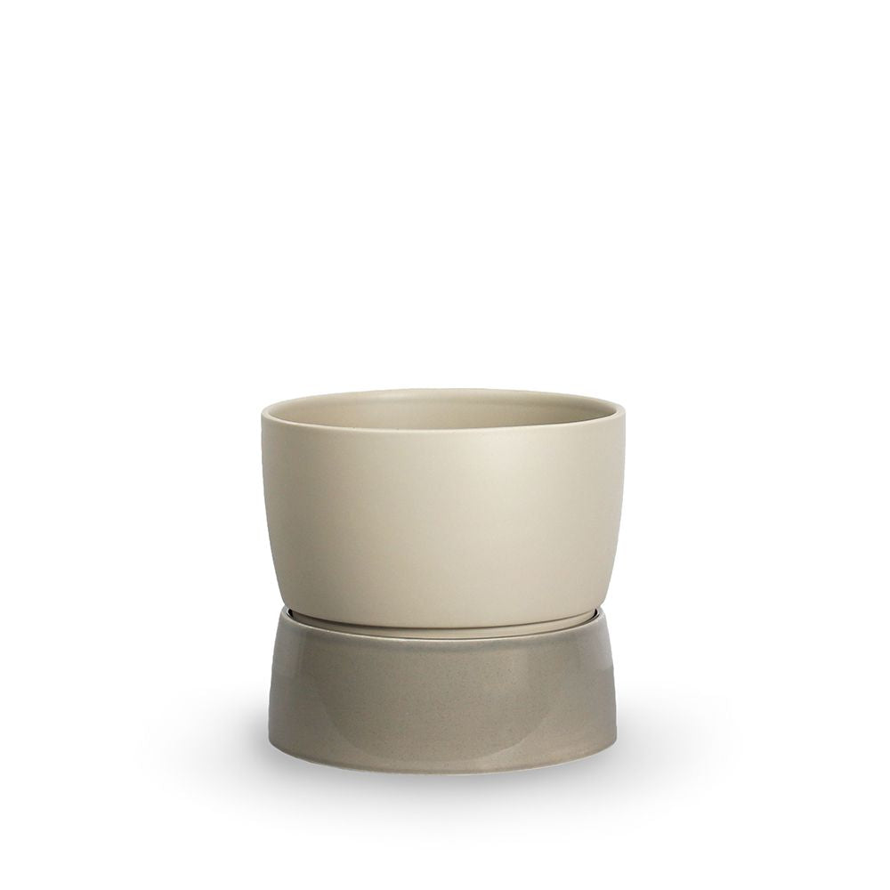 Ro Collection Two Tone Planter, groot, duingrijs