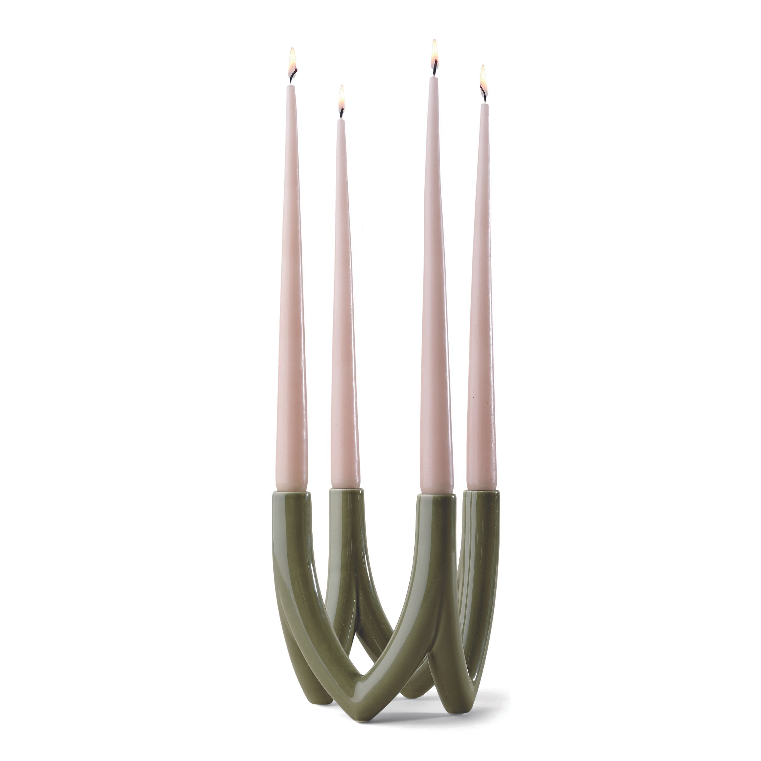 Ro Collection Kronleuchter Kerzenständer mit 4 Armen, olivgrün