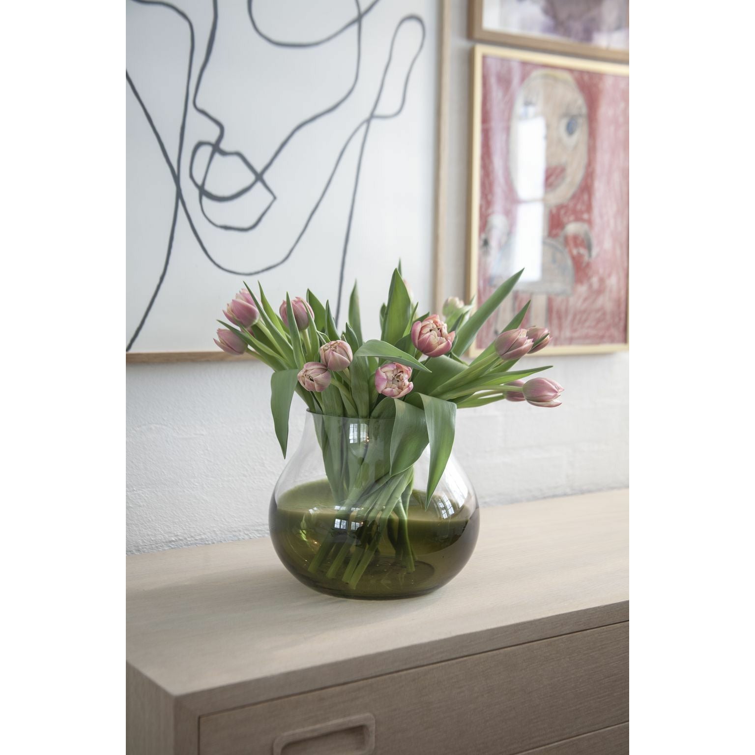 Ro Collection Vase à fleurs n ° 23, vert mousse