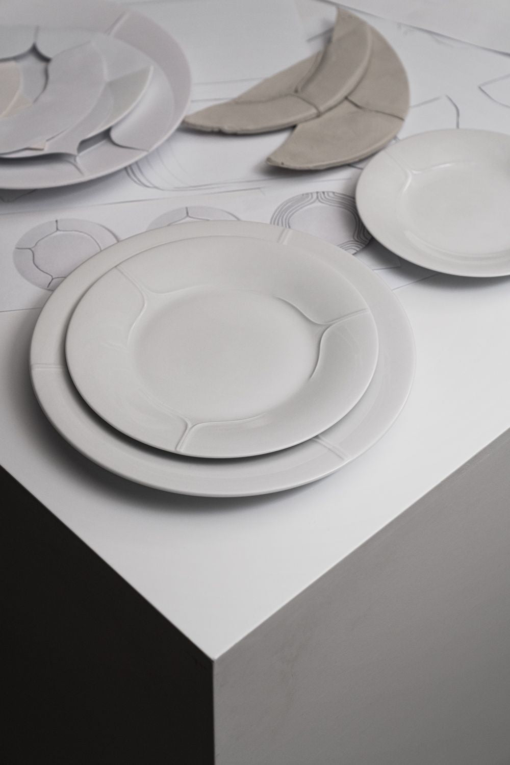 Rörstrand Plate Pli Blanc, 21 cm