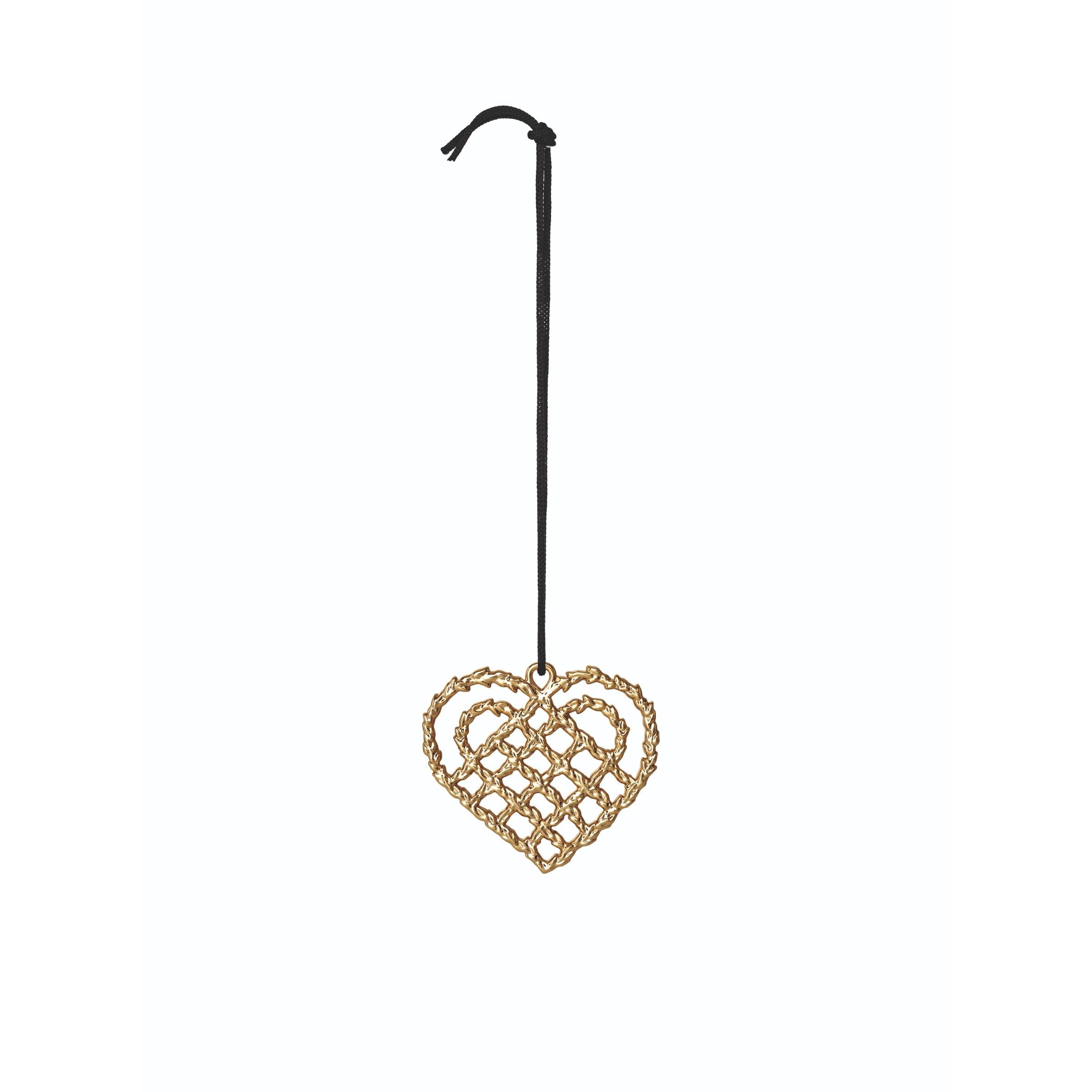 Rosendahl Karen Blixen flettet hjerte guld, 7 cm