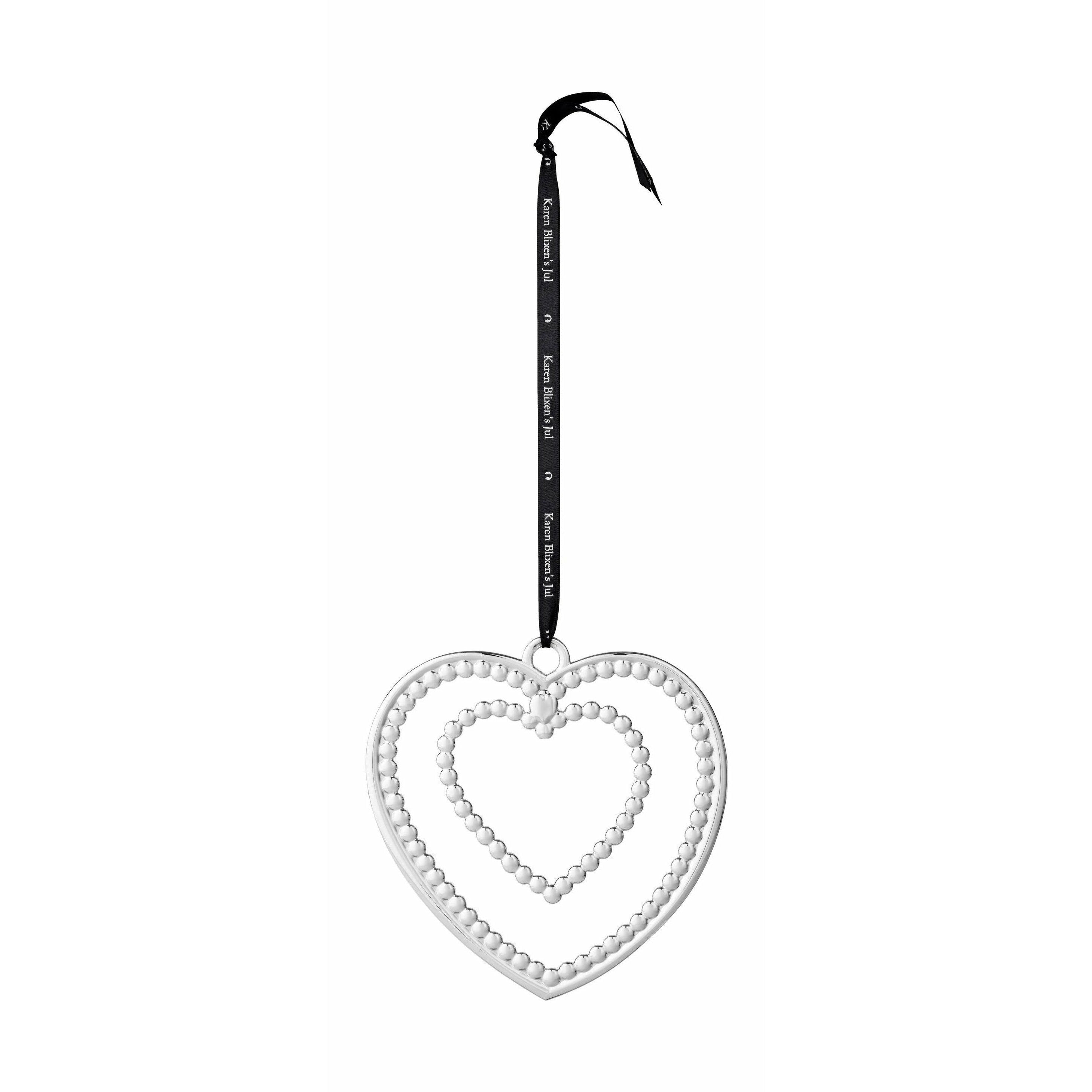 Rosendahl Karen Blixen Grande cuore di Natale H 12 cm, argento placcato