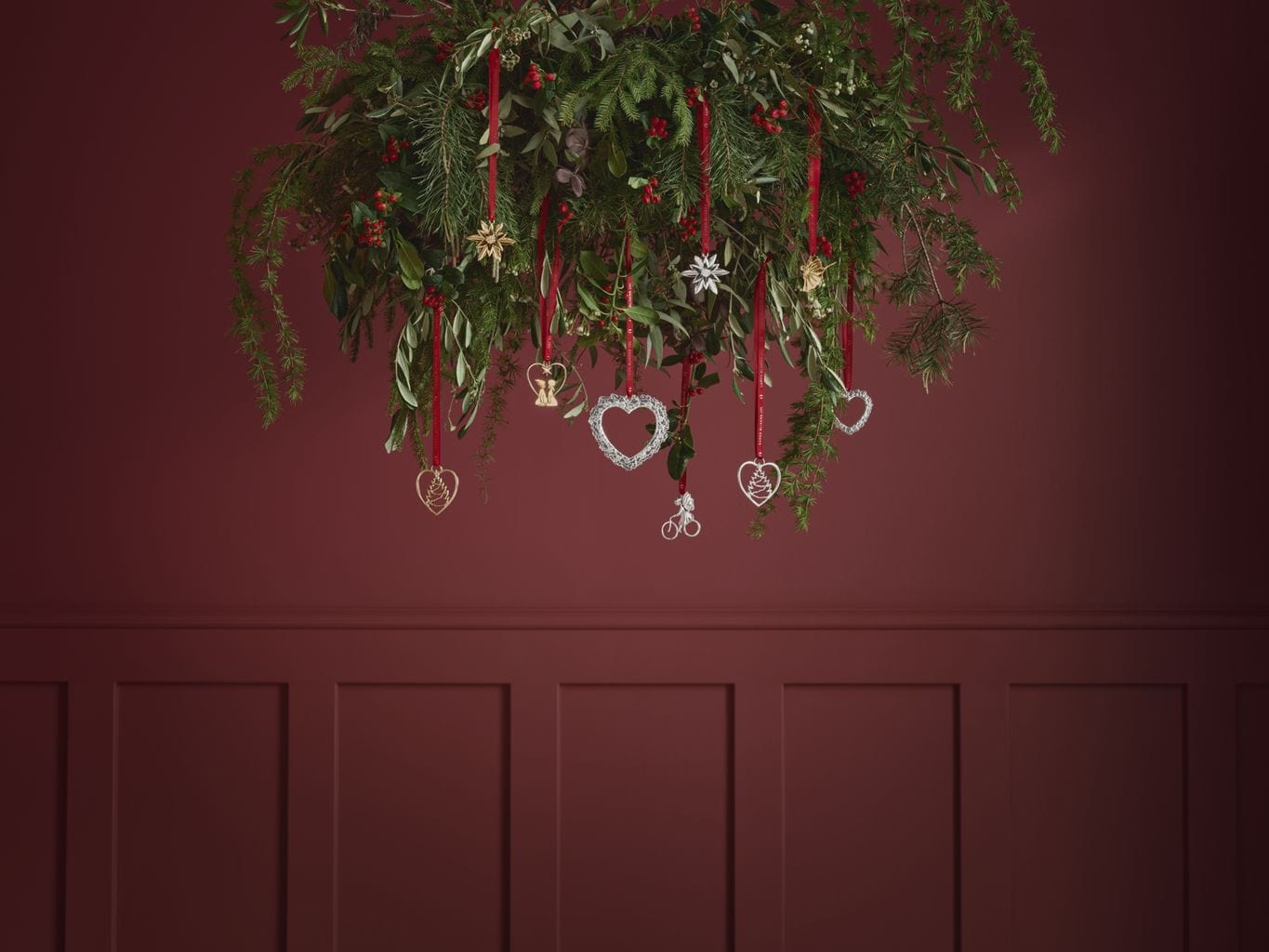 Rosendahl Karen Blixen心脏圣诞树H7.5厘米，镀金