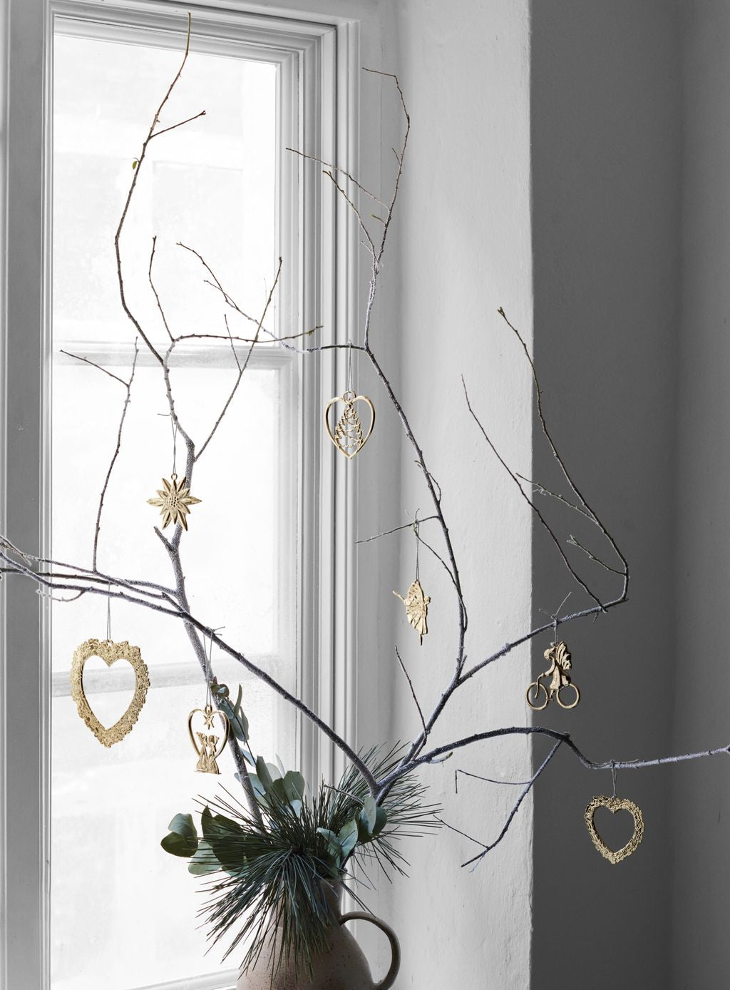 Rosendahl Karen Blixen心脏圣诞树H7.5厘米，镀金
