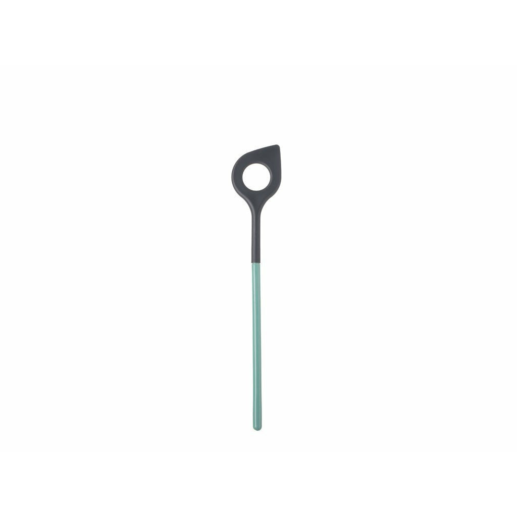 Rosti Optima Cooking Spoon con Hole Nordic Green, 31 cm